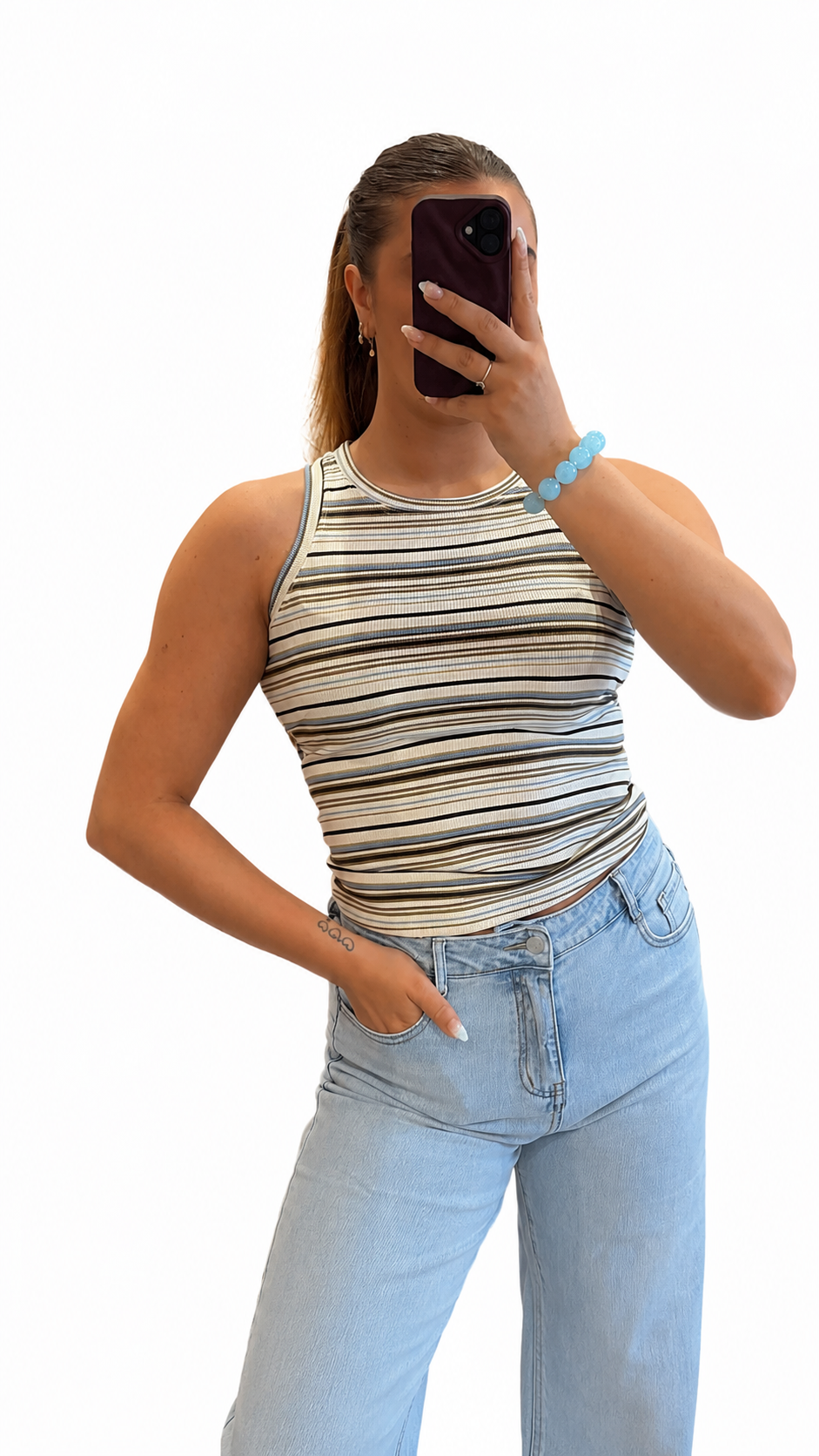 Gestreepte tanktop
