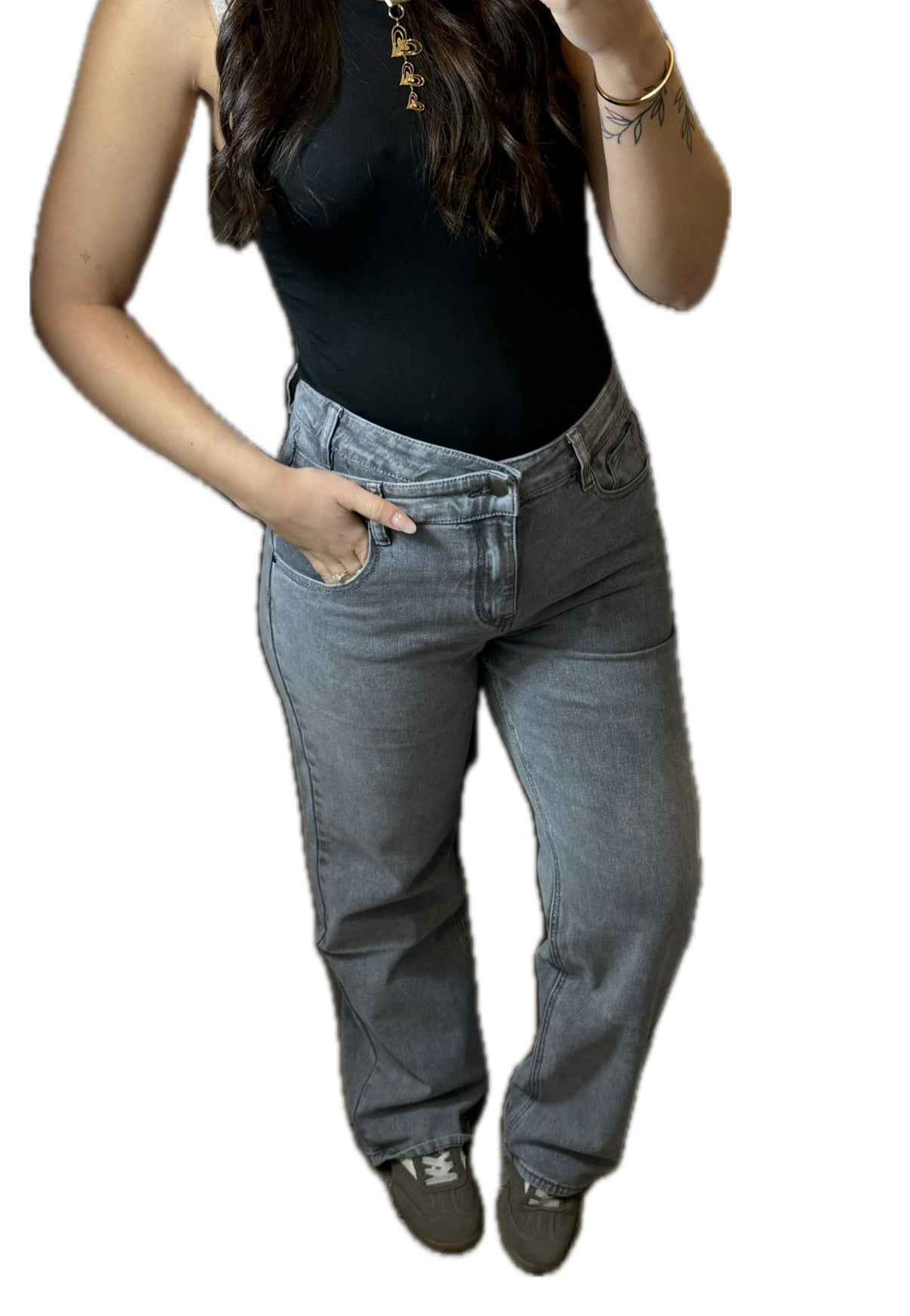 Kate straight leg jeans grijs