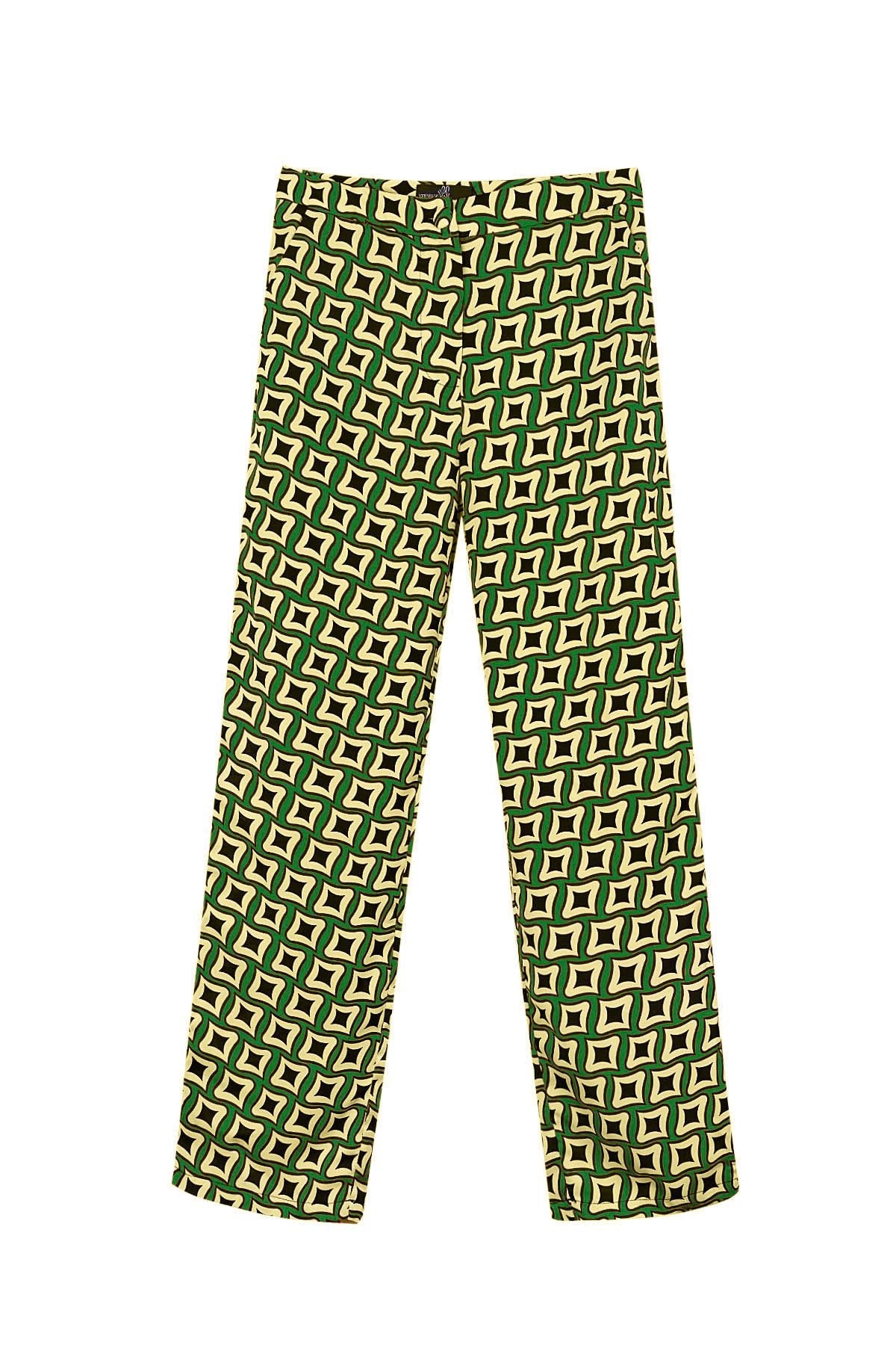 Retro pantalon groen