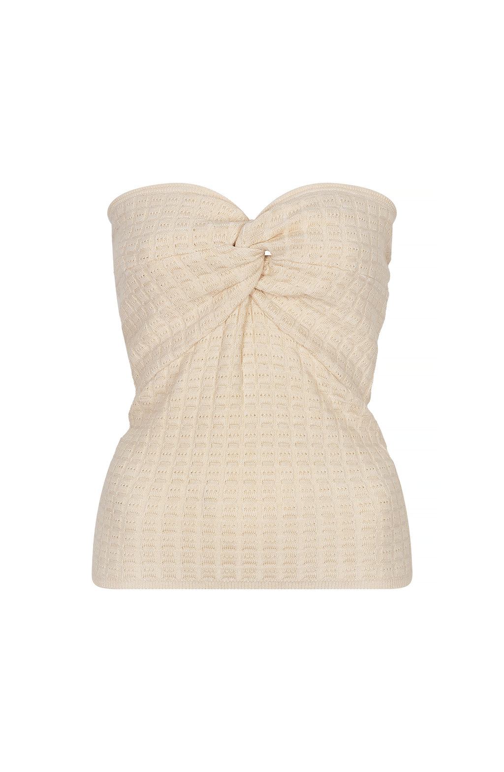 Studio Amaya beige strapless top