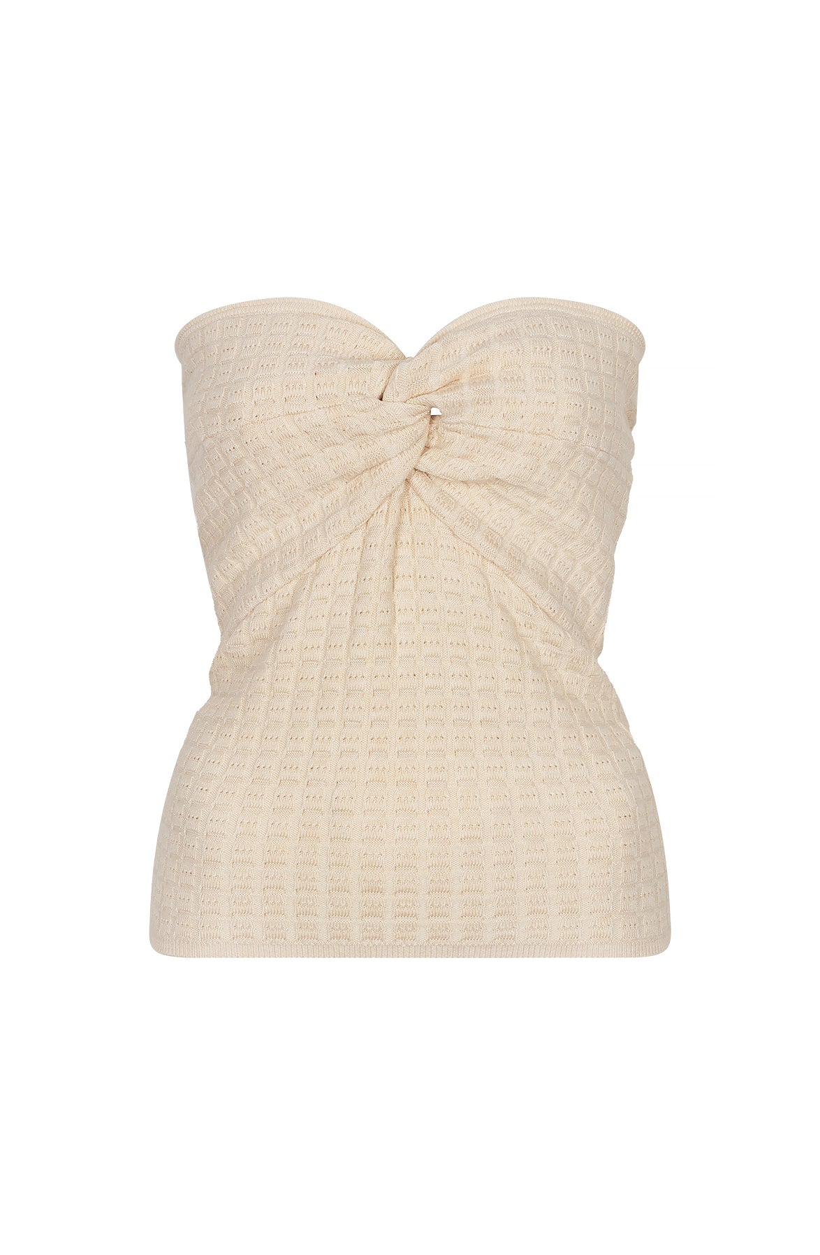 Studio Amaya beige strapless top