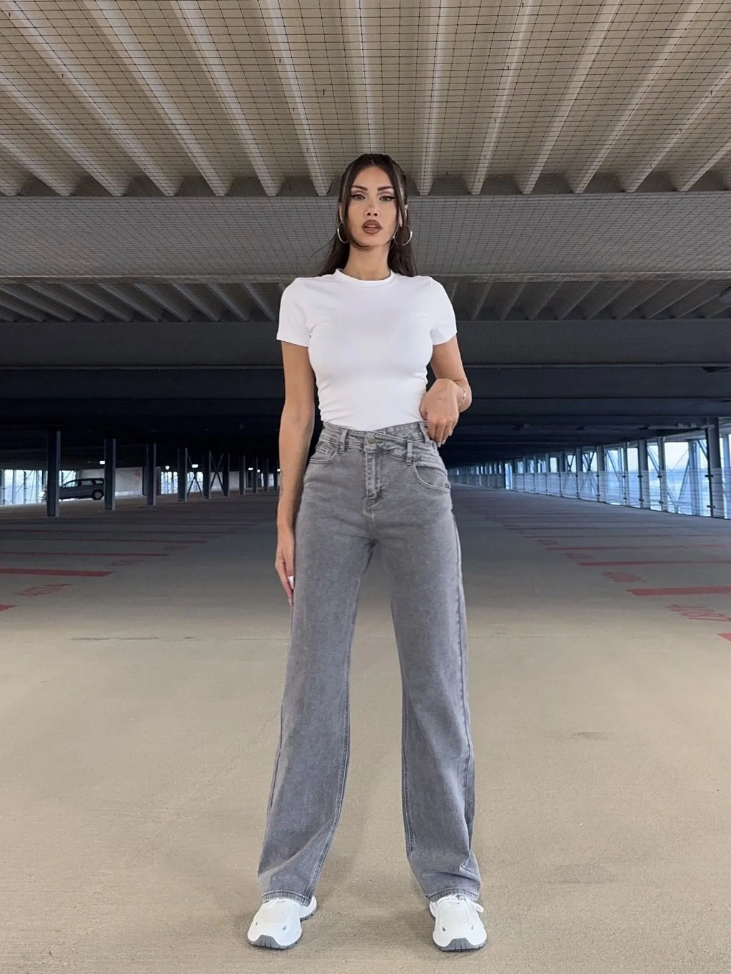 Kate straight leg jeans grijs