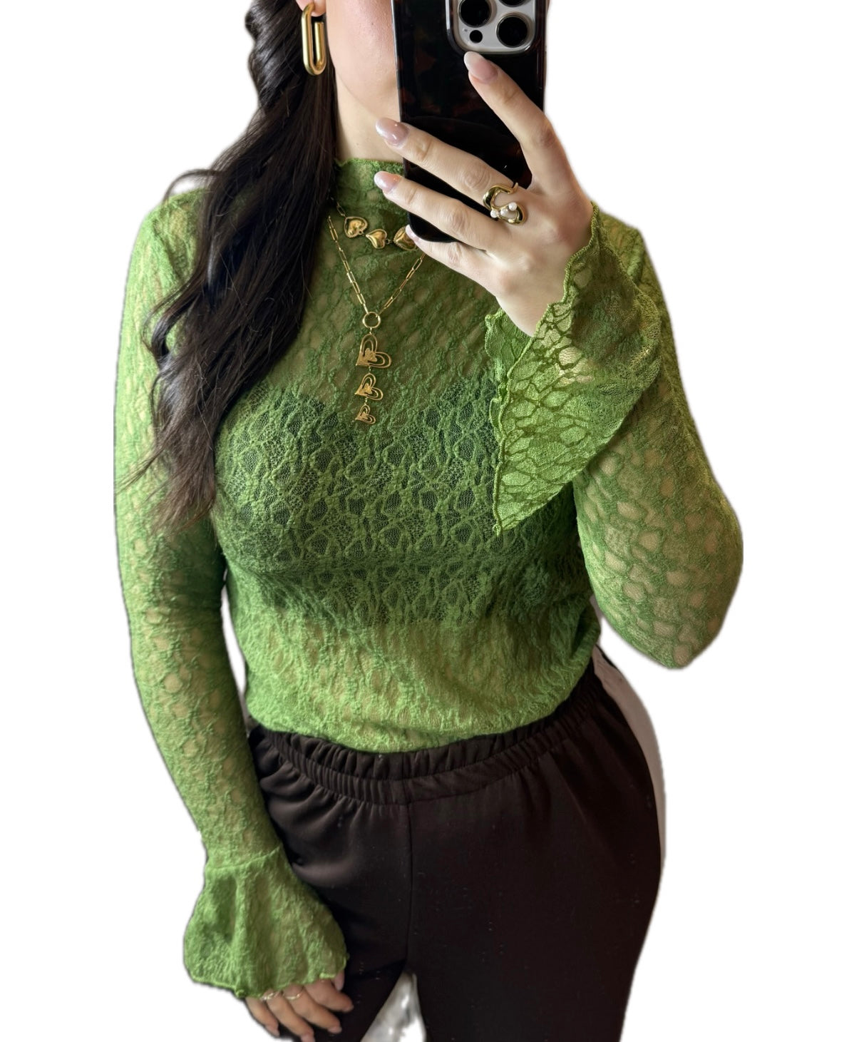 Nova kanten top groen