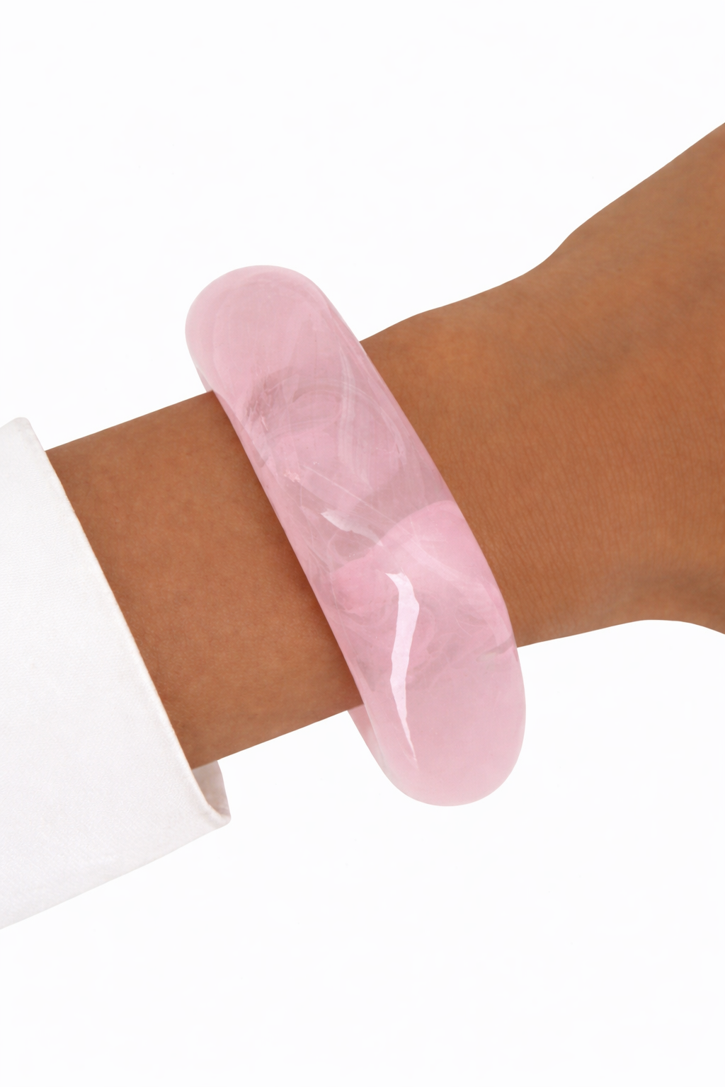 Brede bangle lichtroze