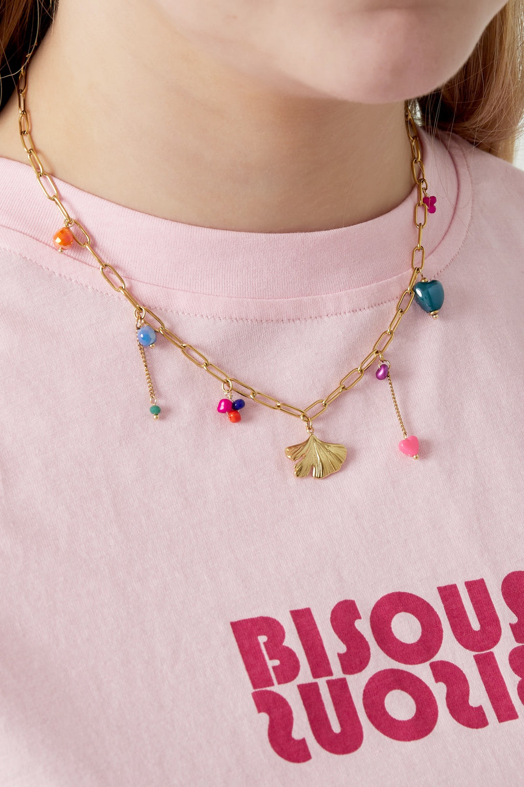 Paradise charm ketting goud