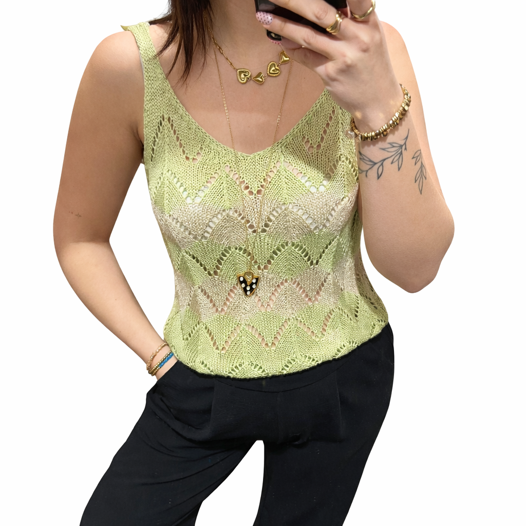 Inge lurex top groen
