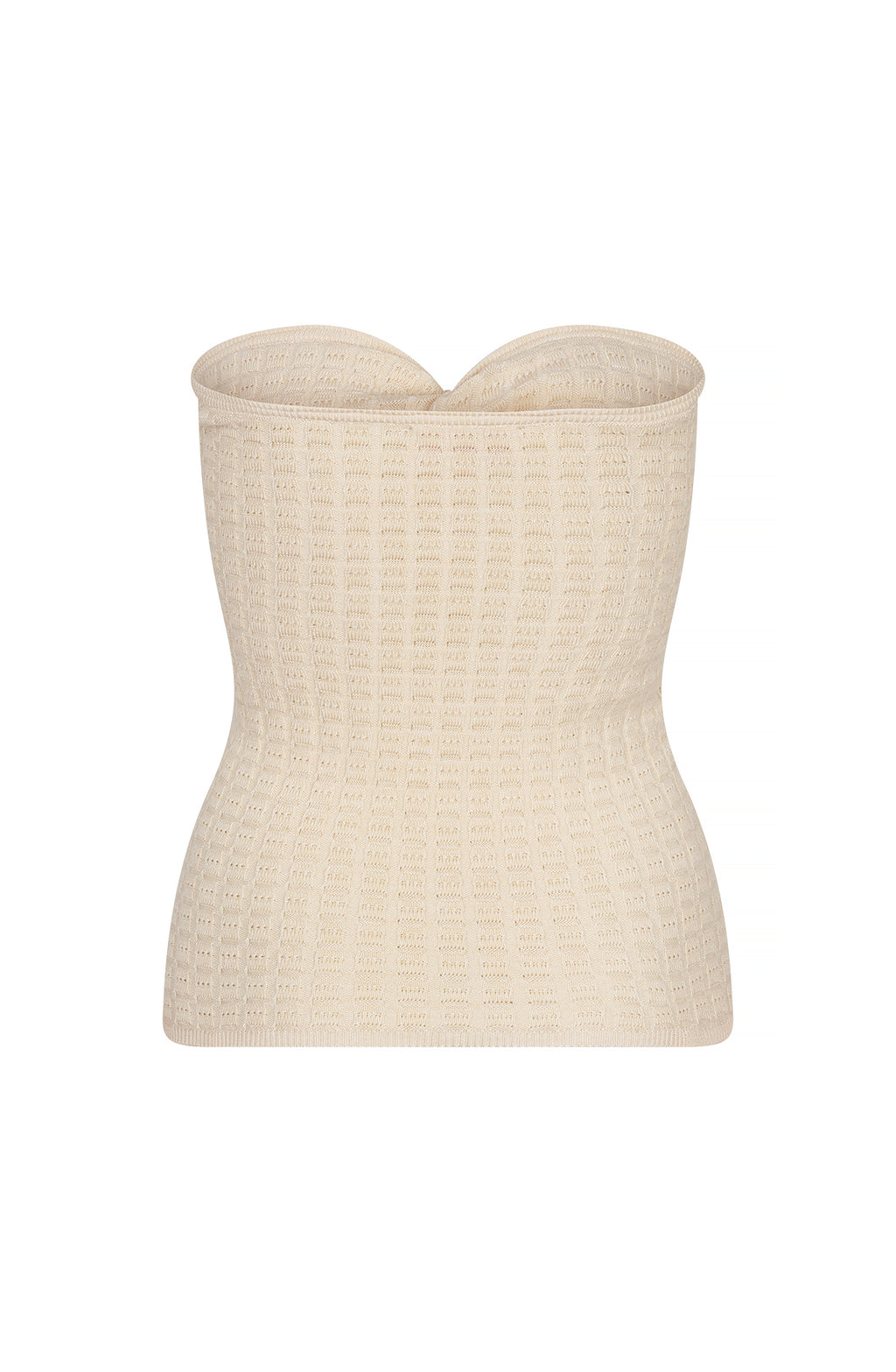 Studio Amaya beige strapless top