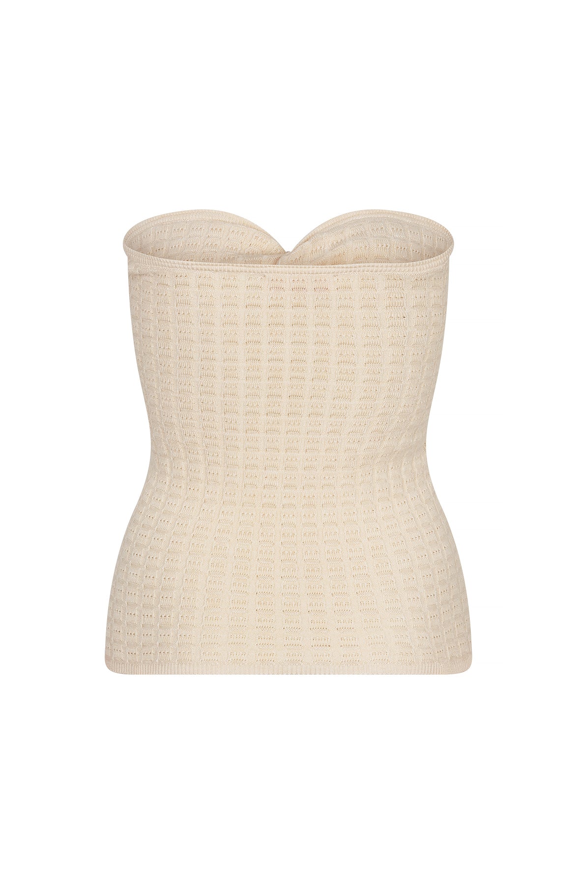Studio Amaya beige strapless top