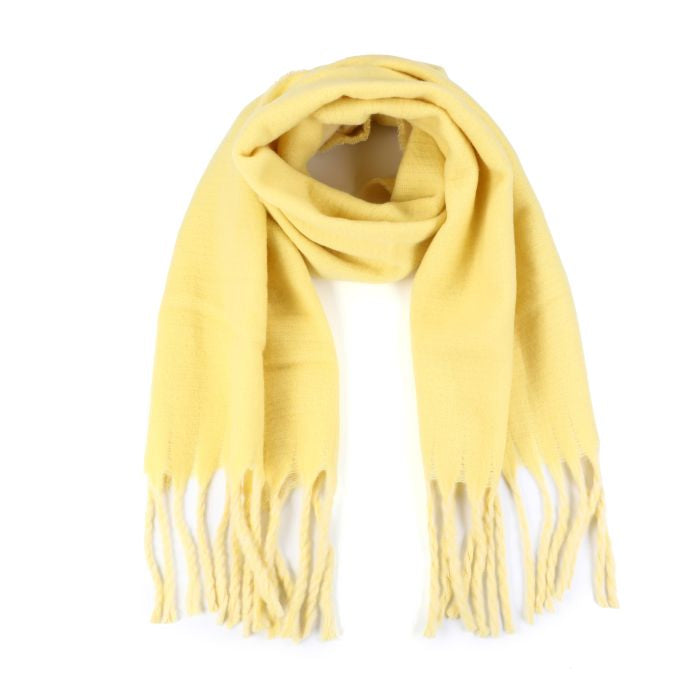 Gele zachte sjaal