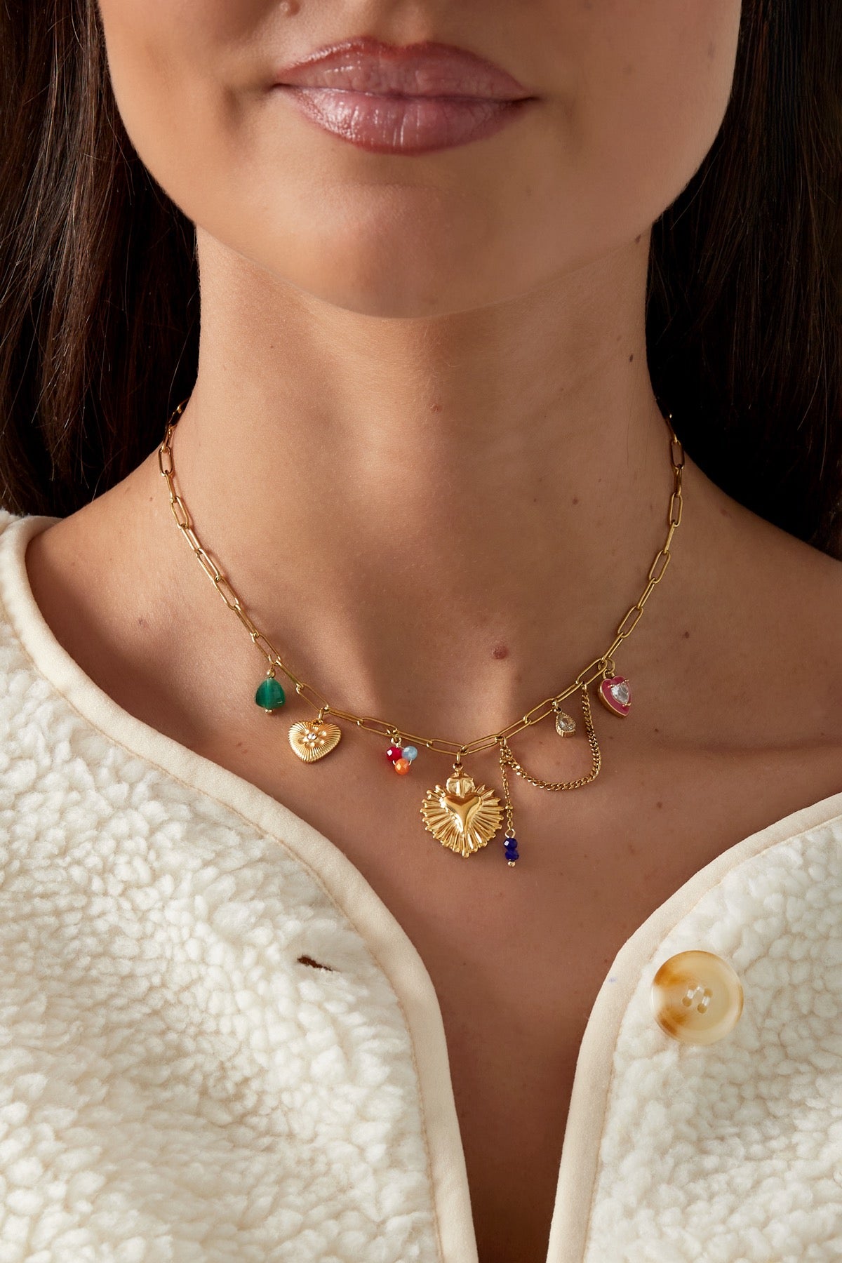 Ketting colorful joy goud