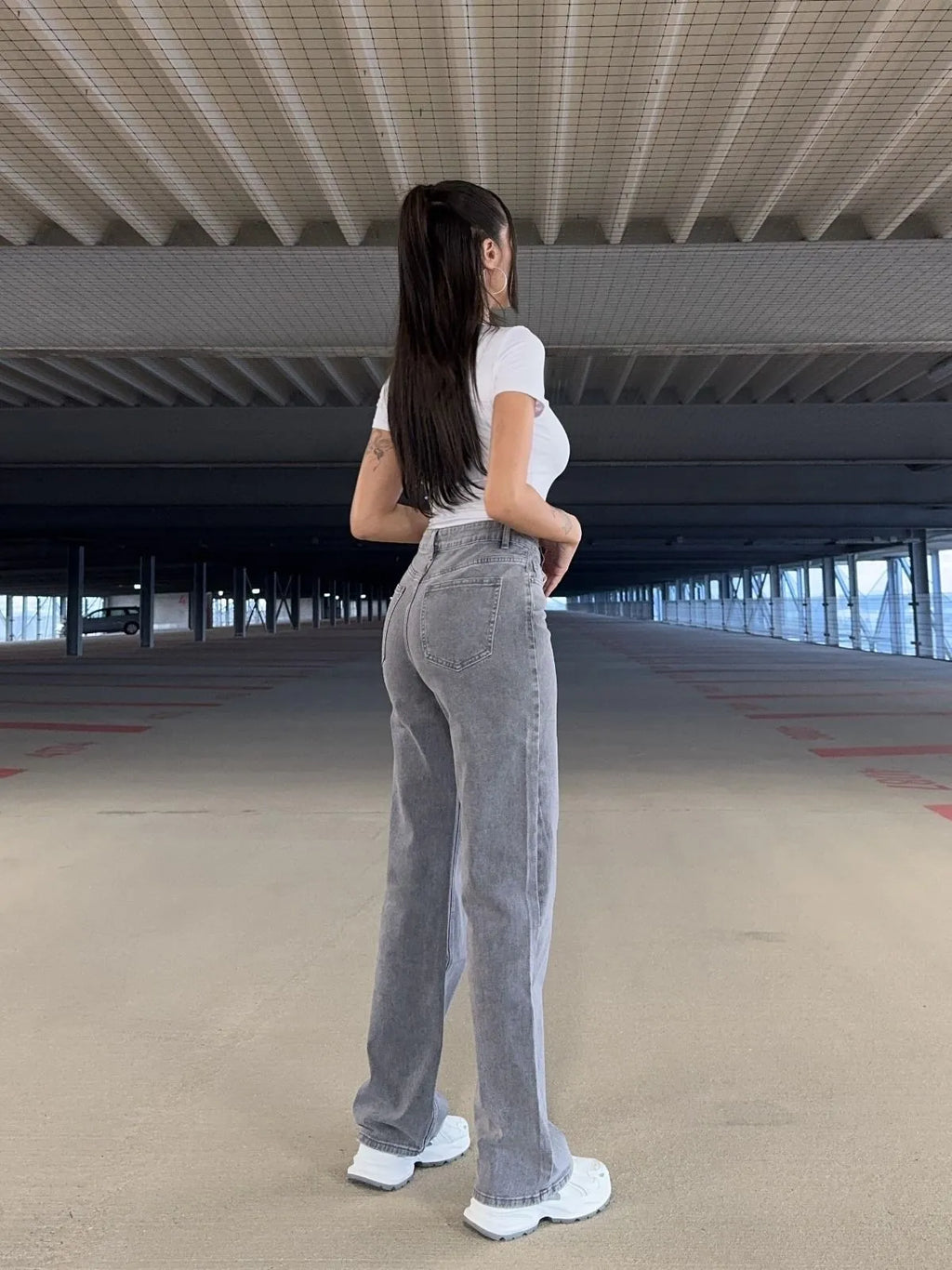 Kate straight leg jeans grijs