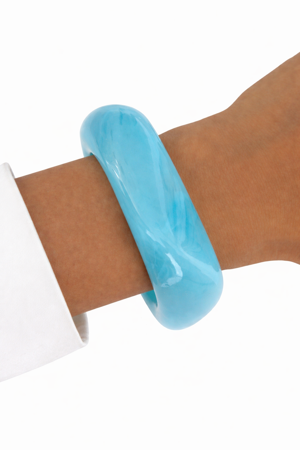 Brede bangle blauw