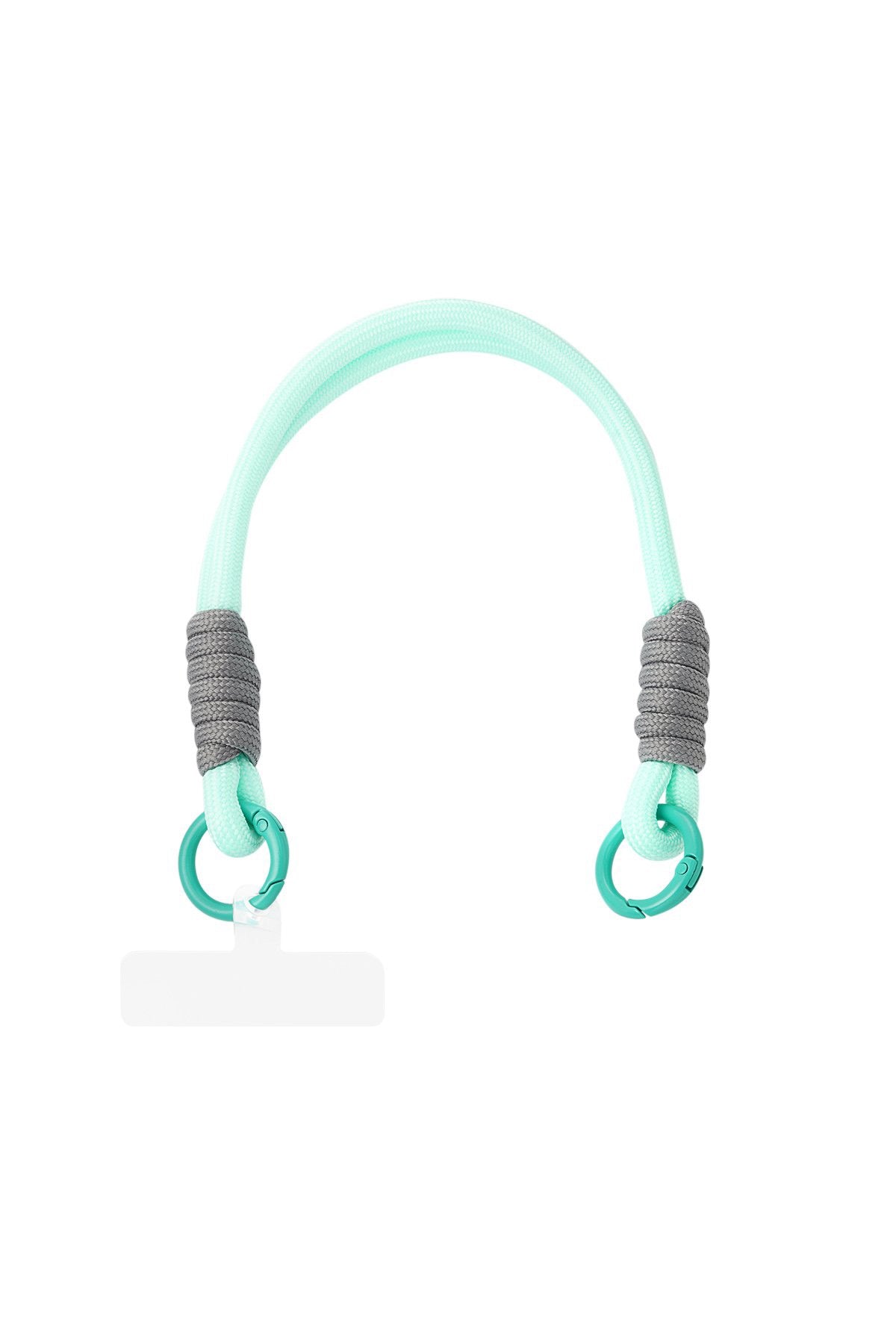 Telefoonkoord turquoise/ grijs