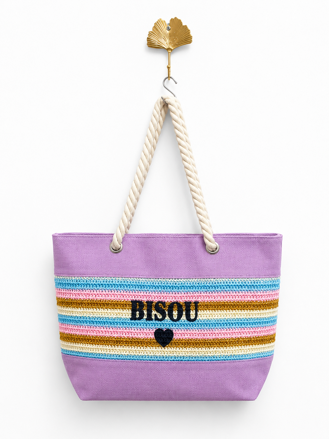Beachbag bisou paars