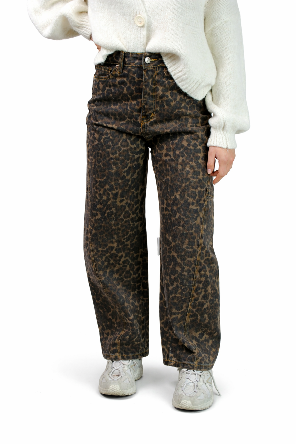 Liv Balloon jeans panter print