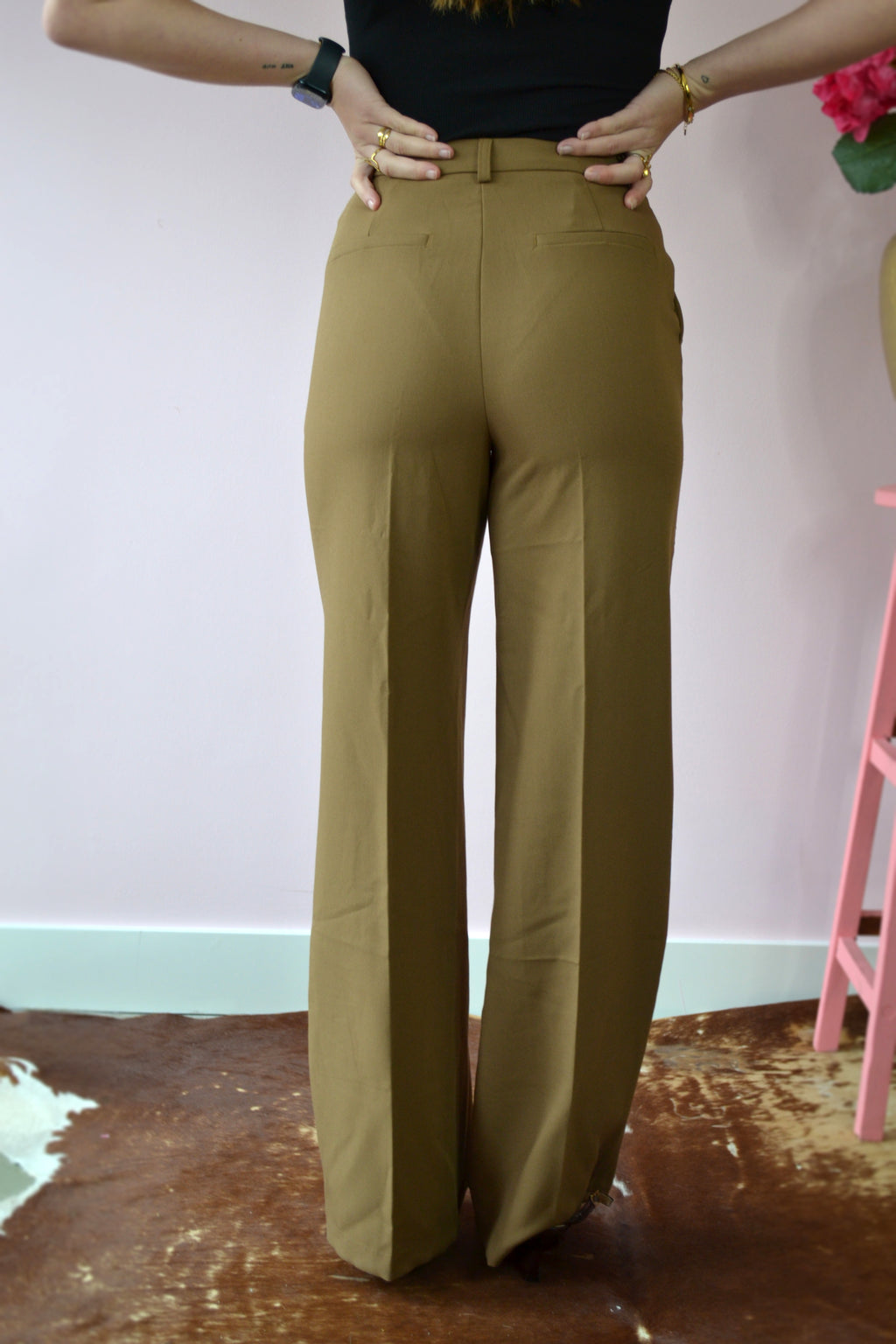 Tall pantalon camel