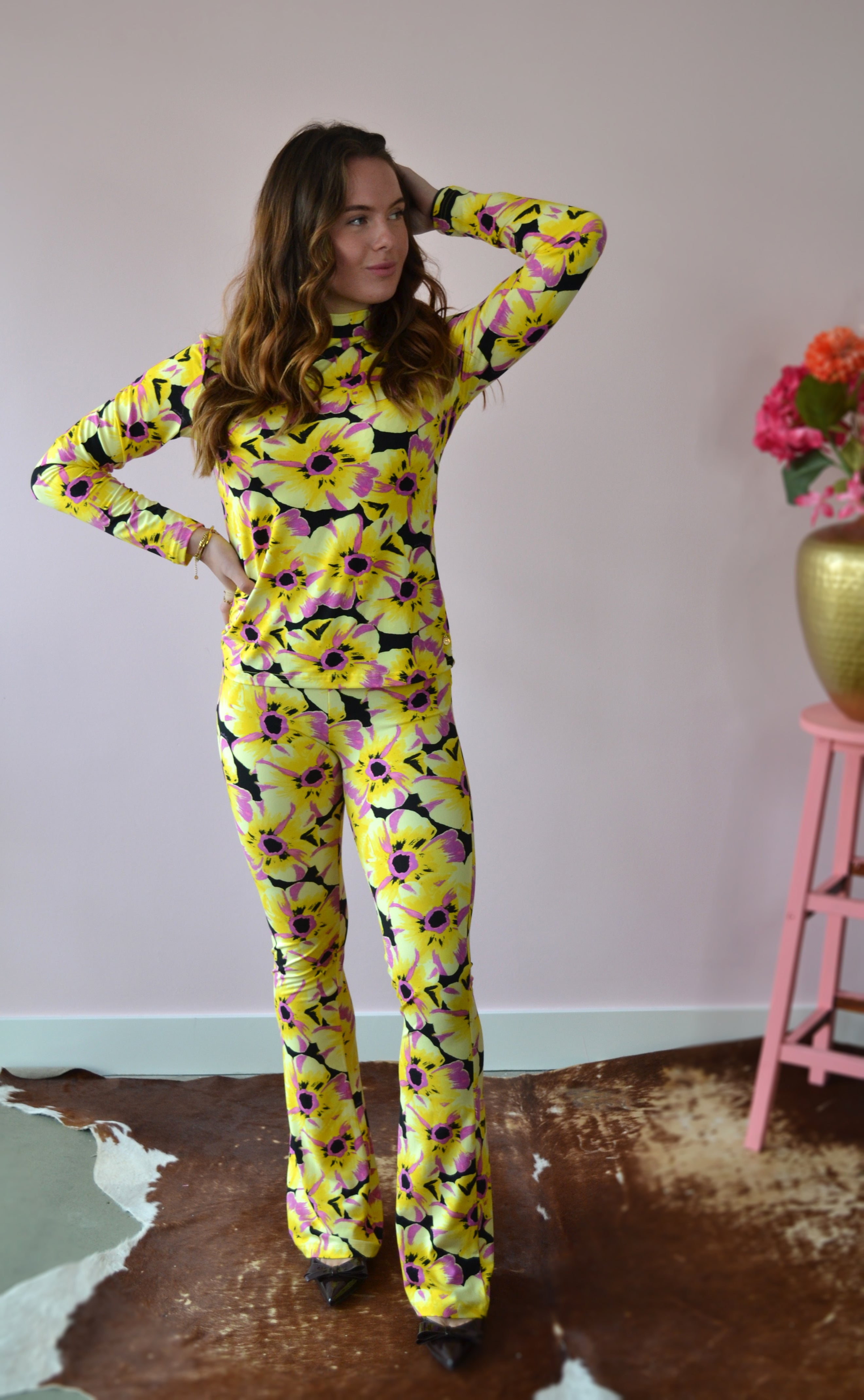 Flared legging met print