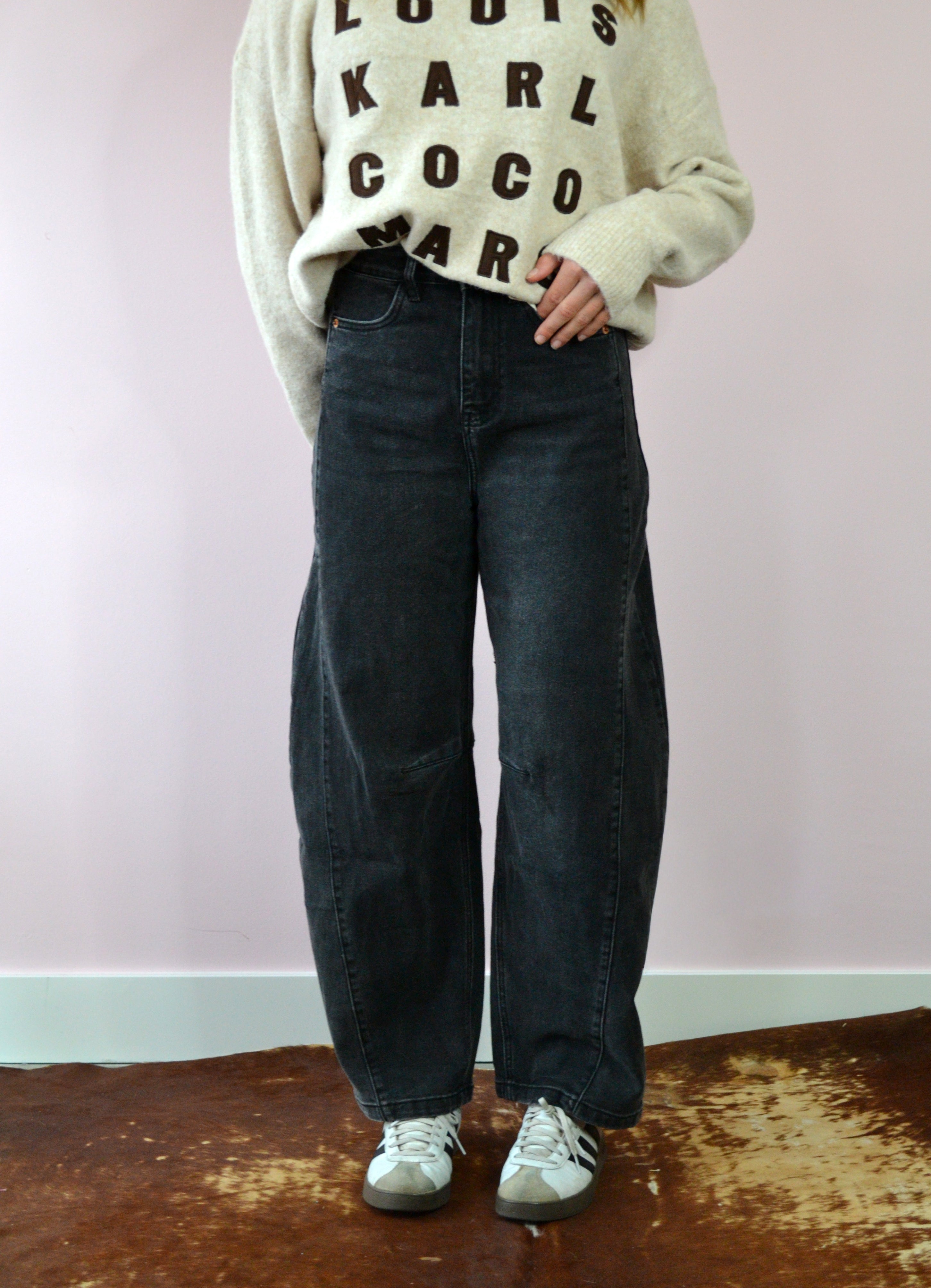 Balloon jeans met hoge taille