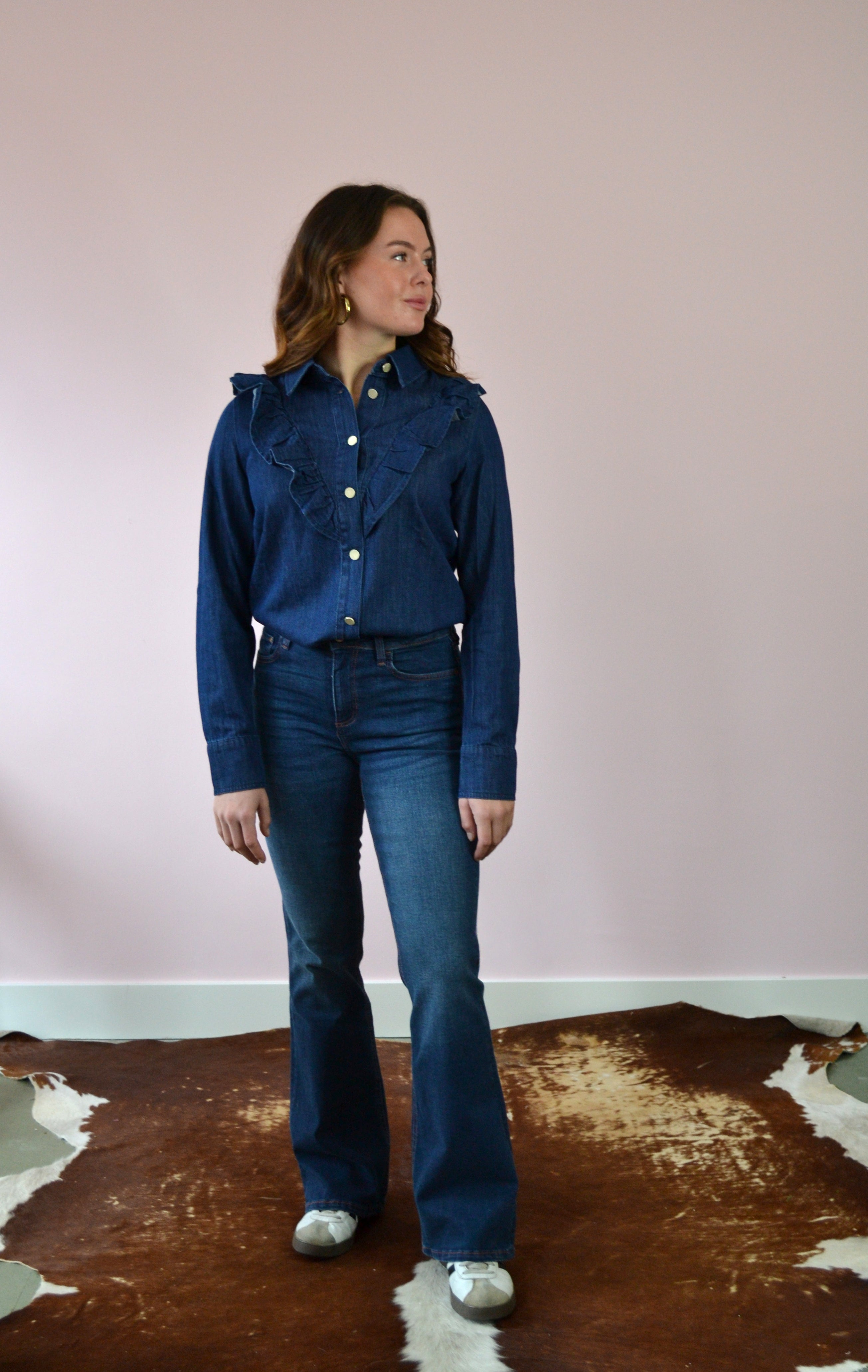 Flared jeans met hoge taille