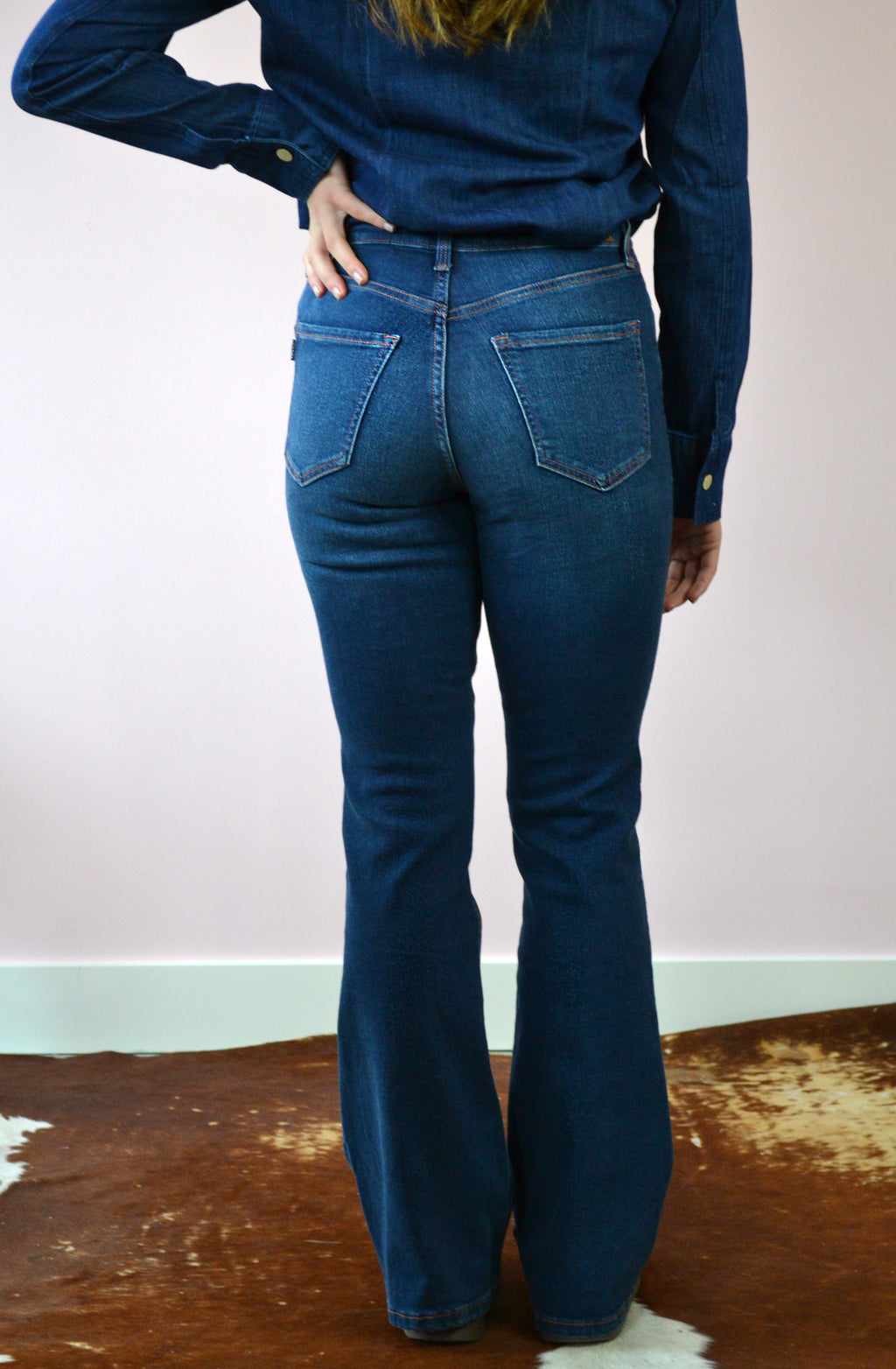Flared jeans met hoge taille