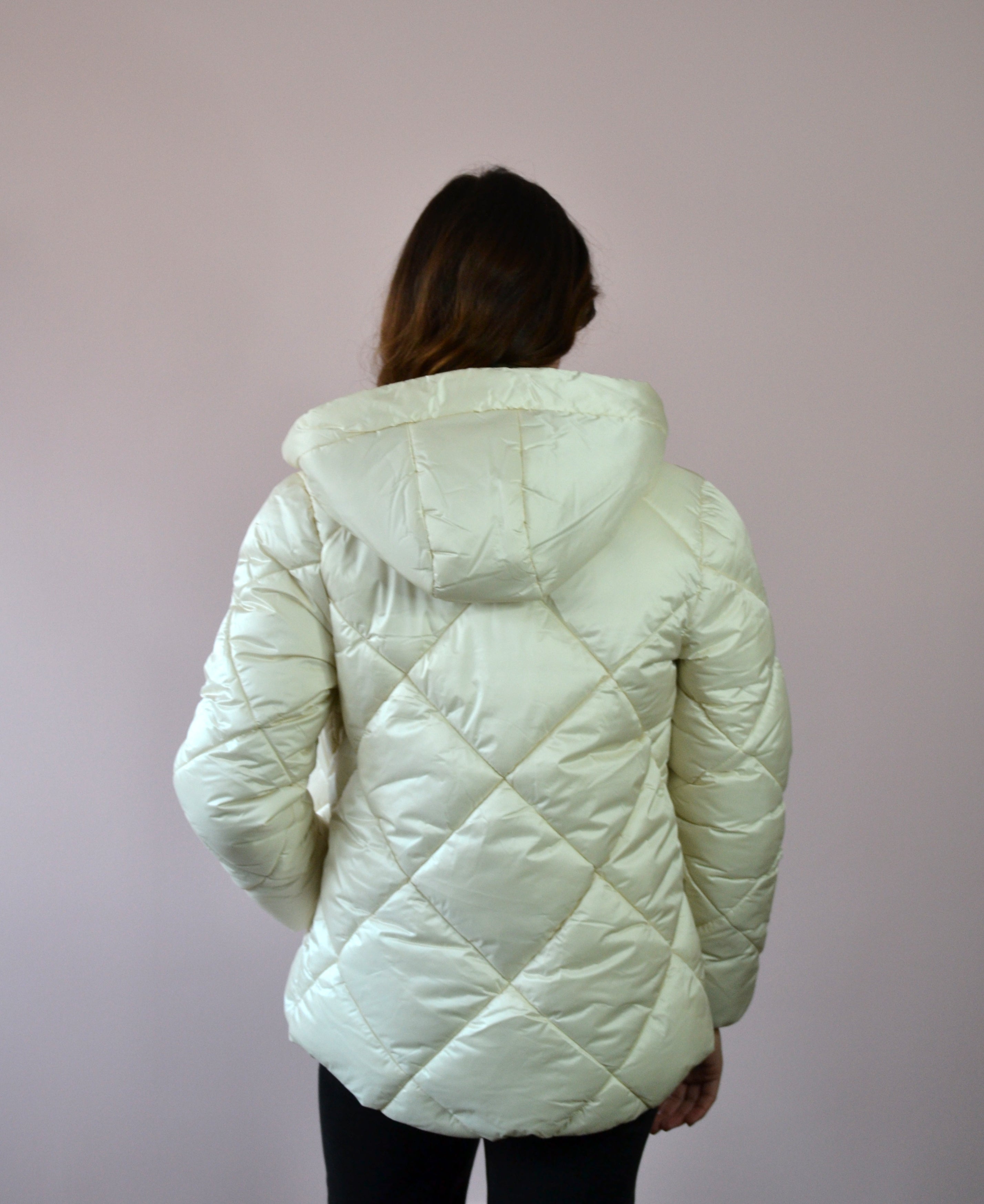 Gewatteerde jas met capuchon