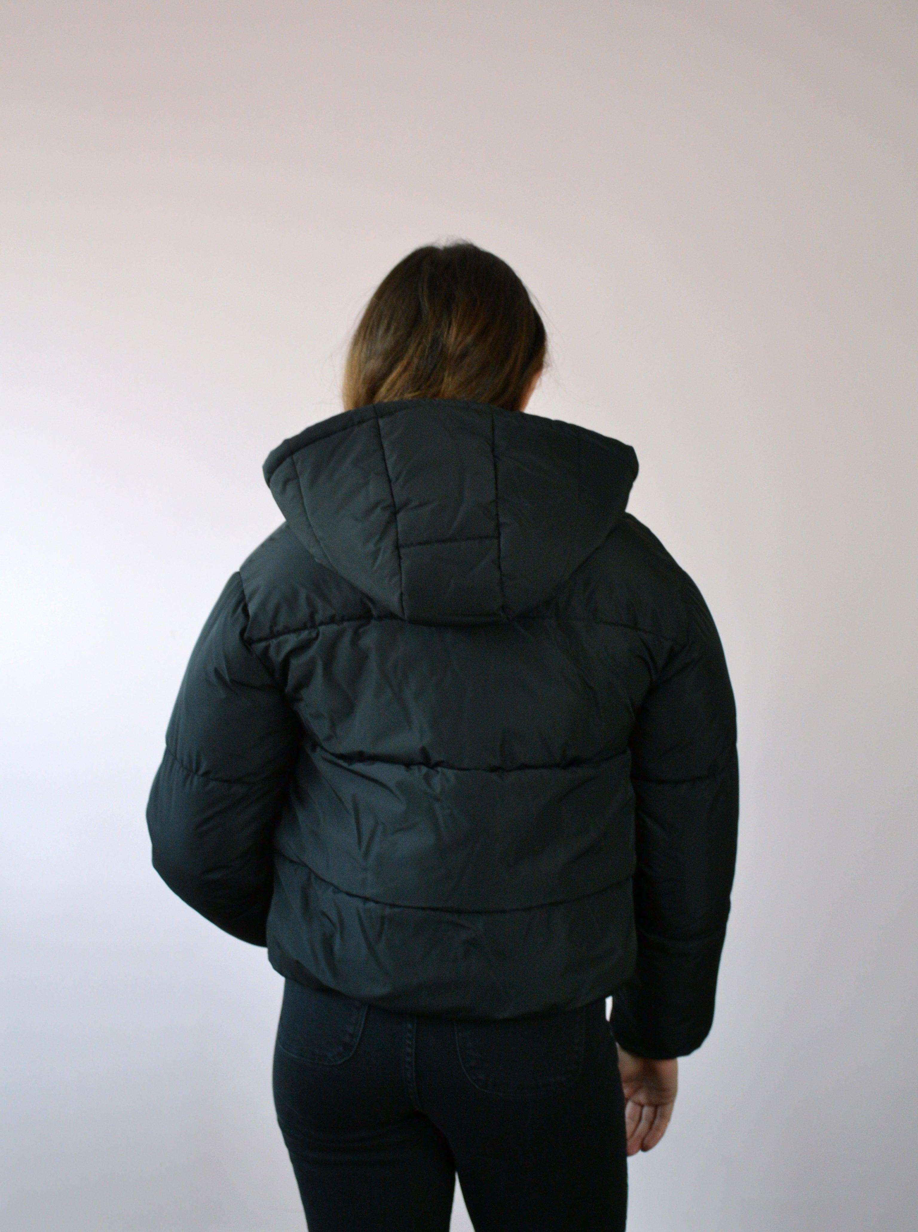 Puffer jas met capuchon