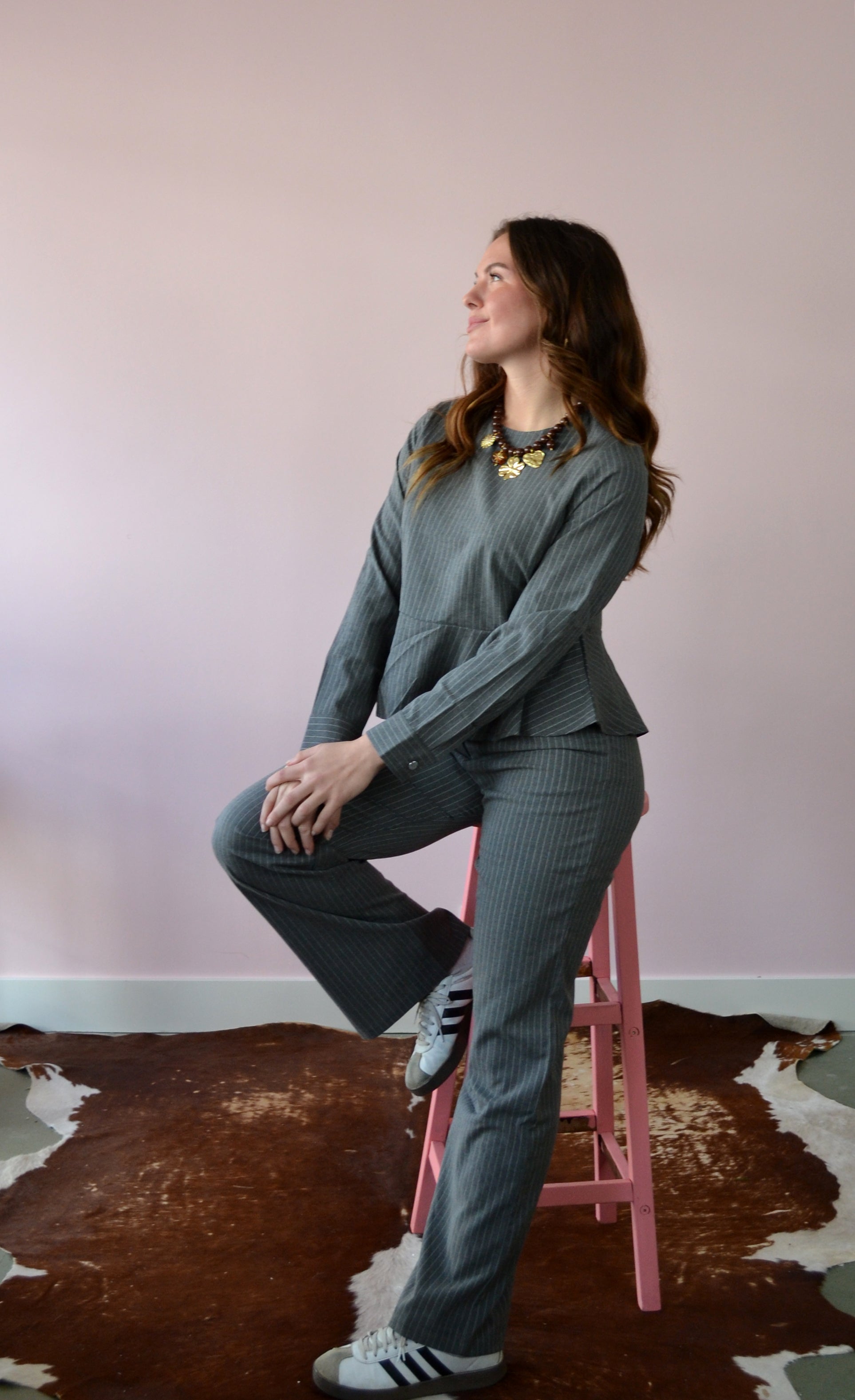 Pantalon met hoge taille