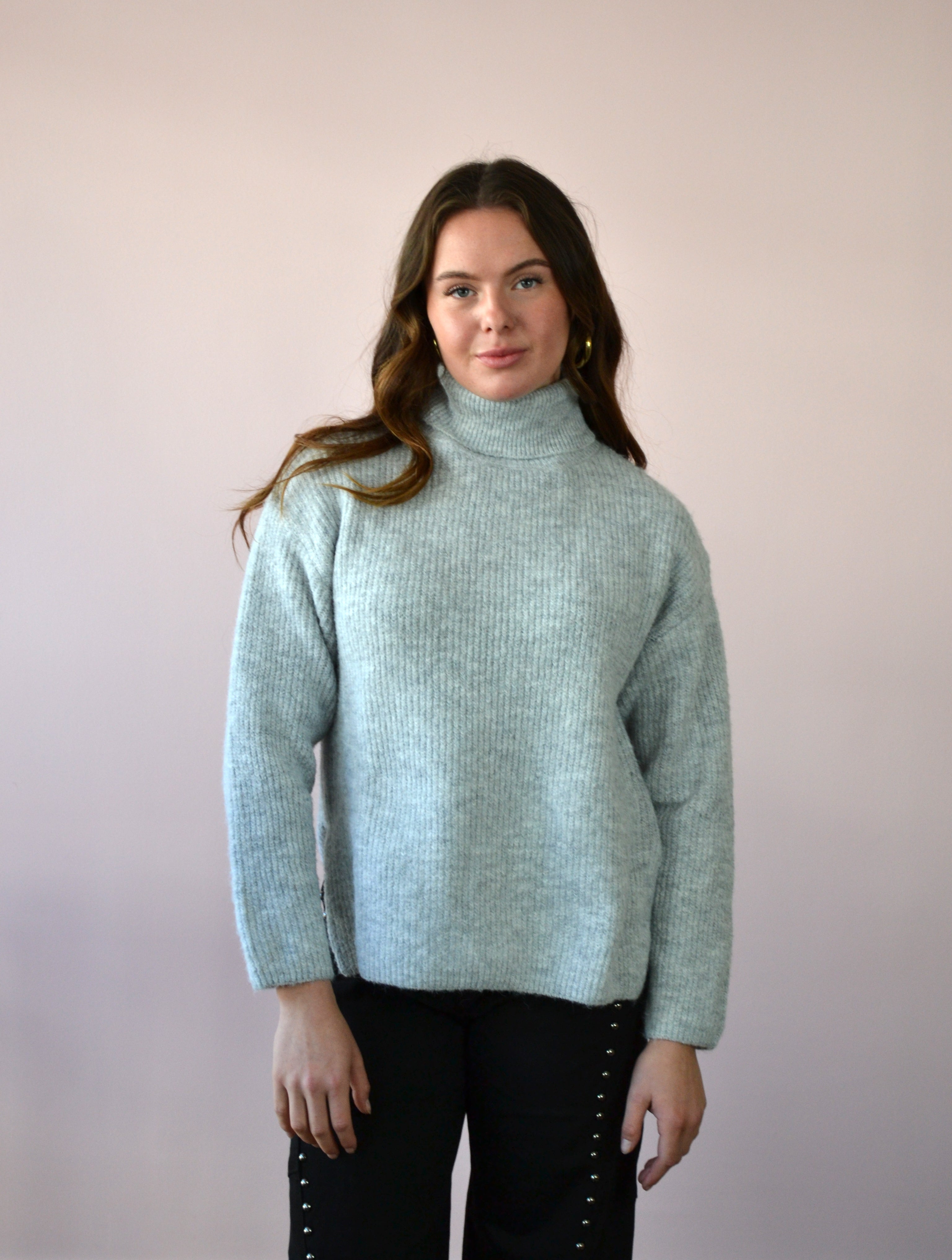 Gebreide trui met col