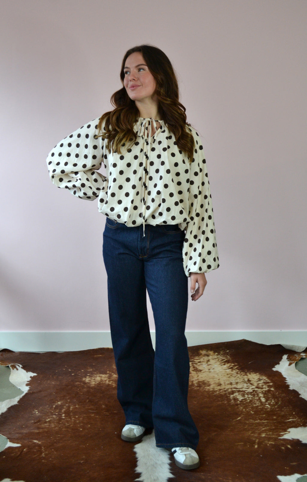 Wijde jeans met hoge taille