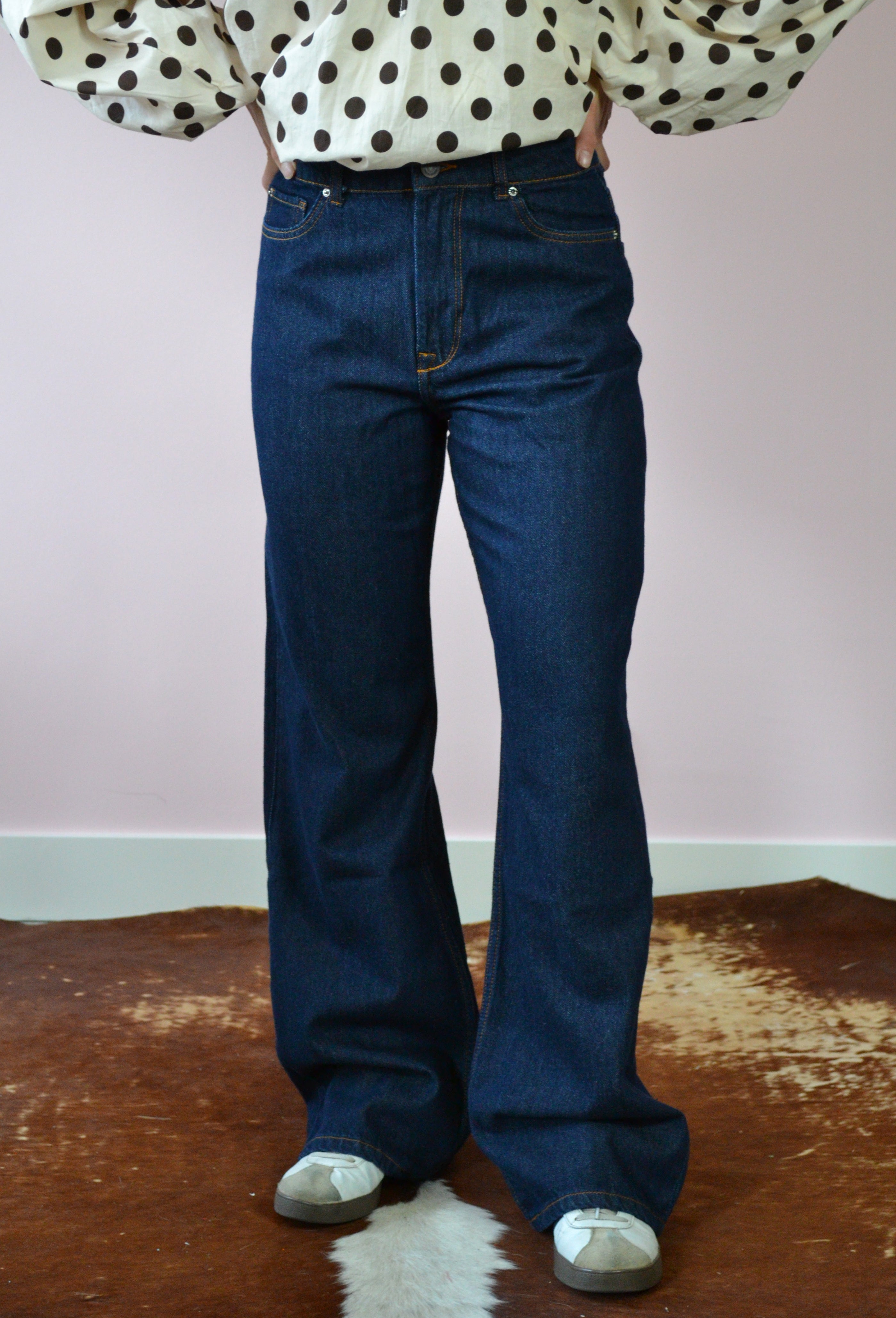 Wijde jeans met hoge taille