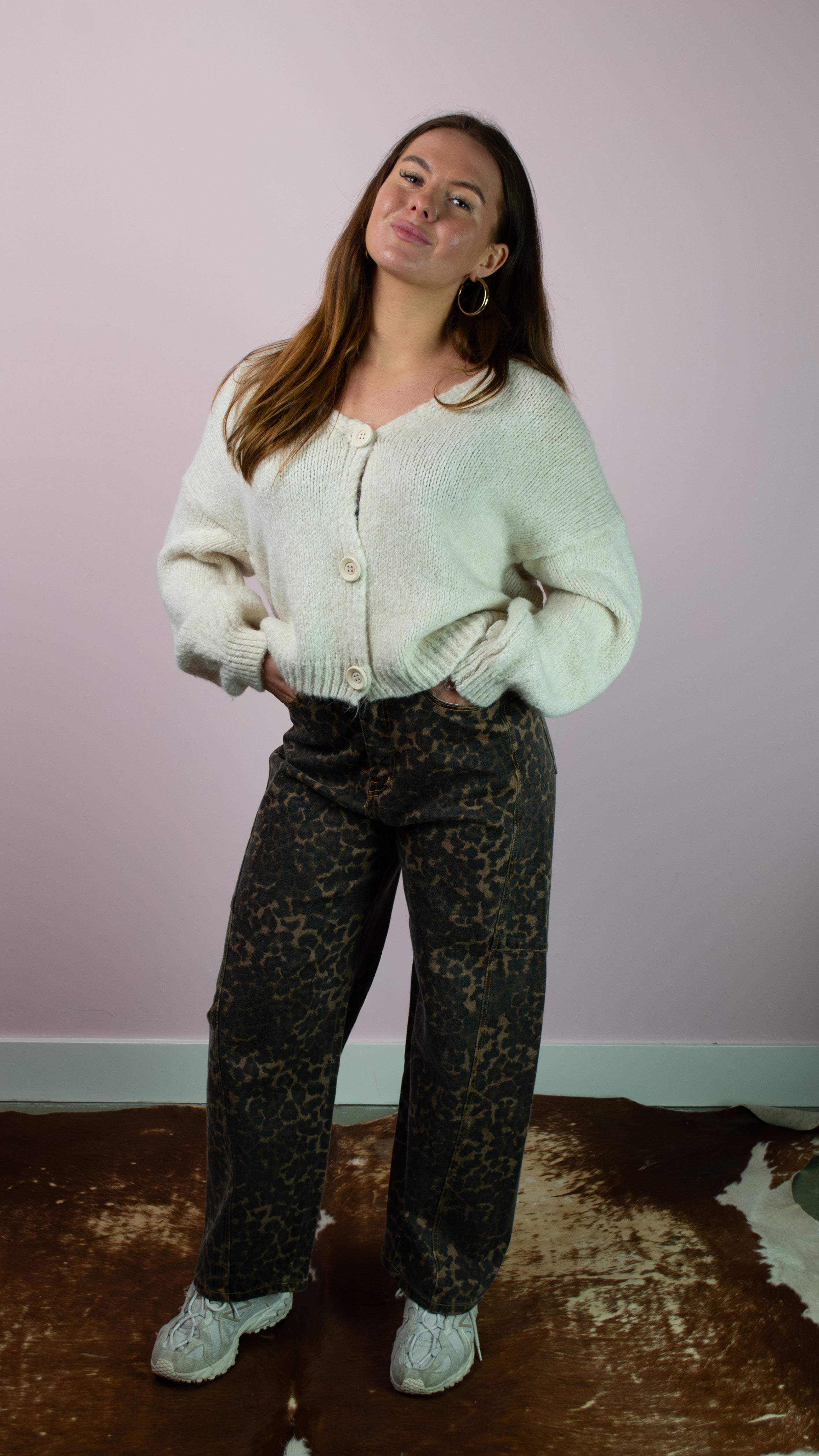 Liv Balloon jeans panter print