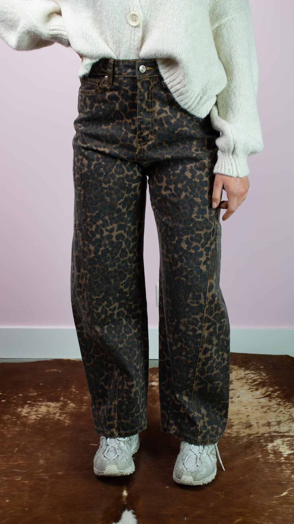 Liv Balloon jeans panter print