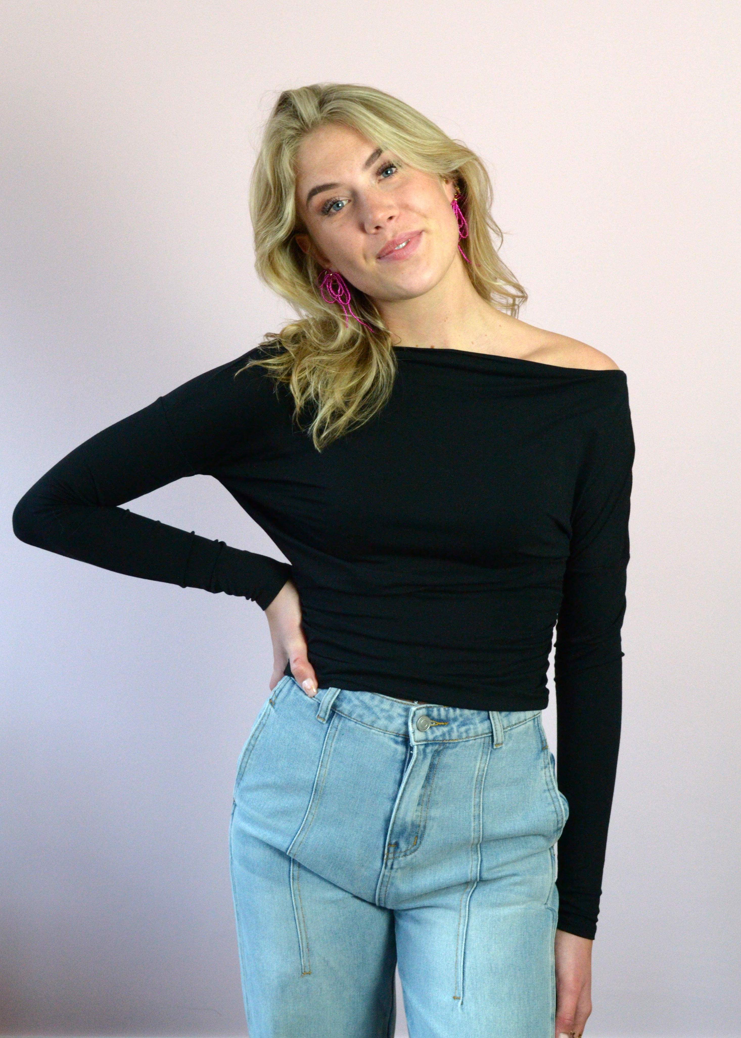 Maya one shoulder top