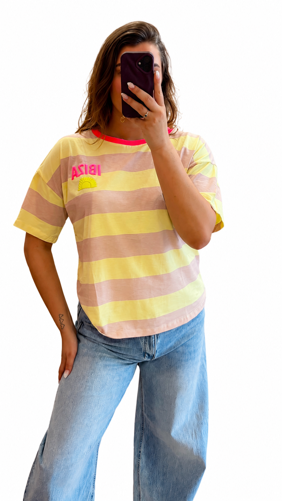Ibiza shirt beige geel
