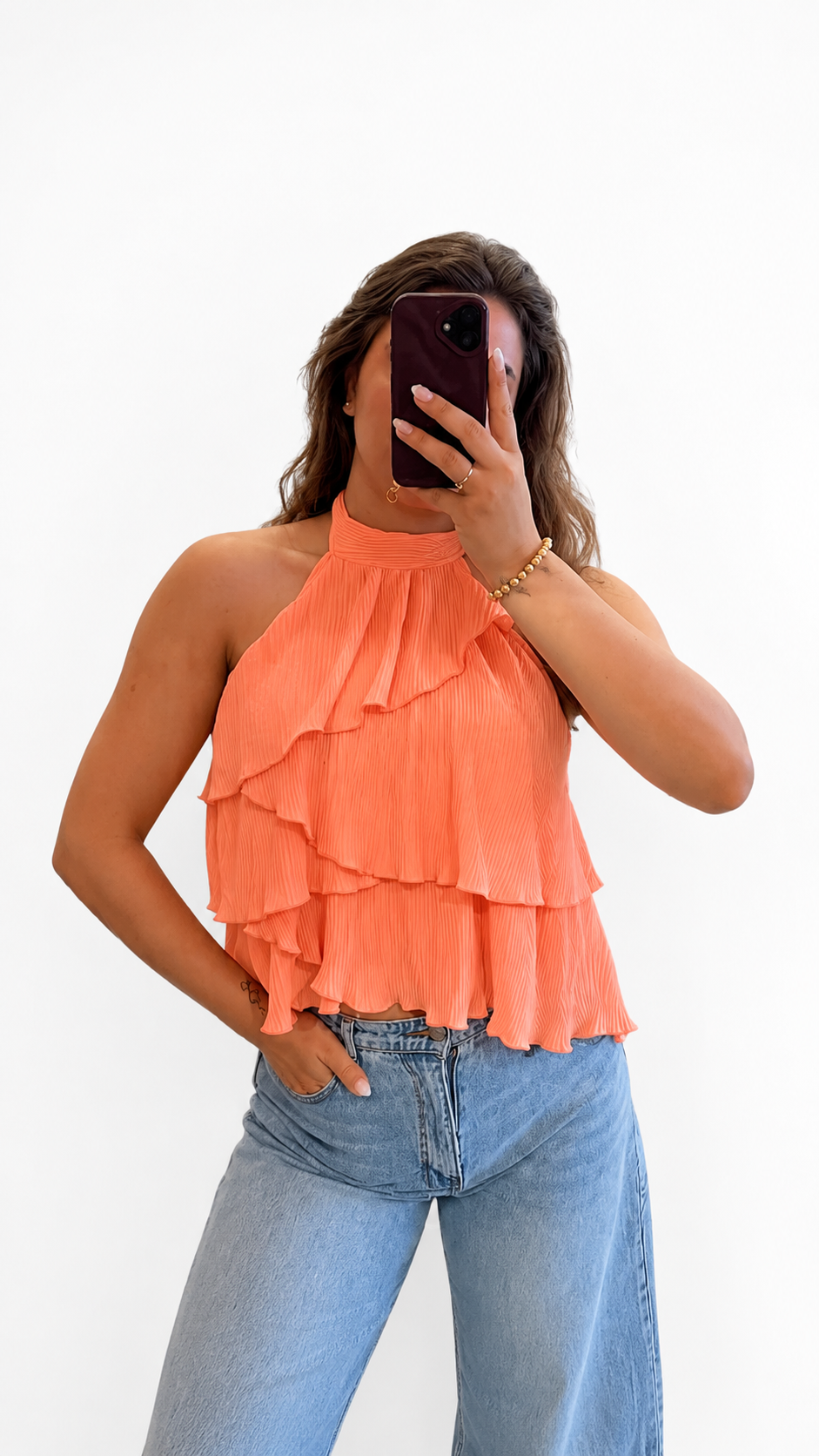 Halter top oranje