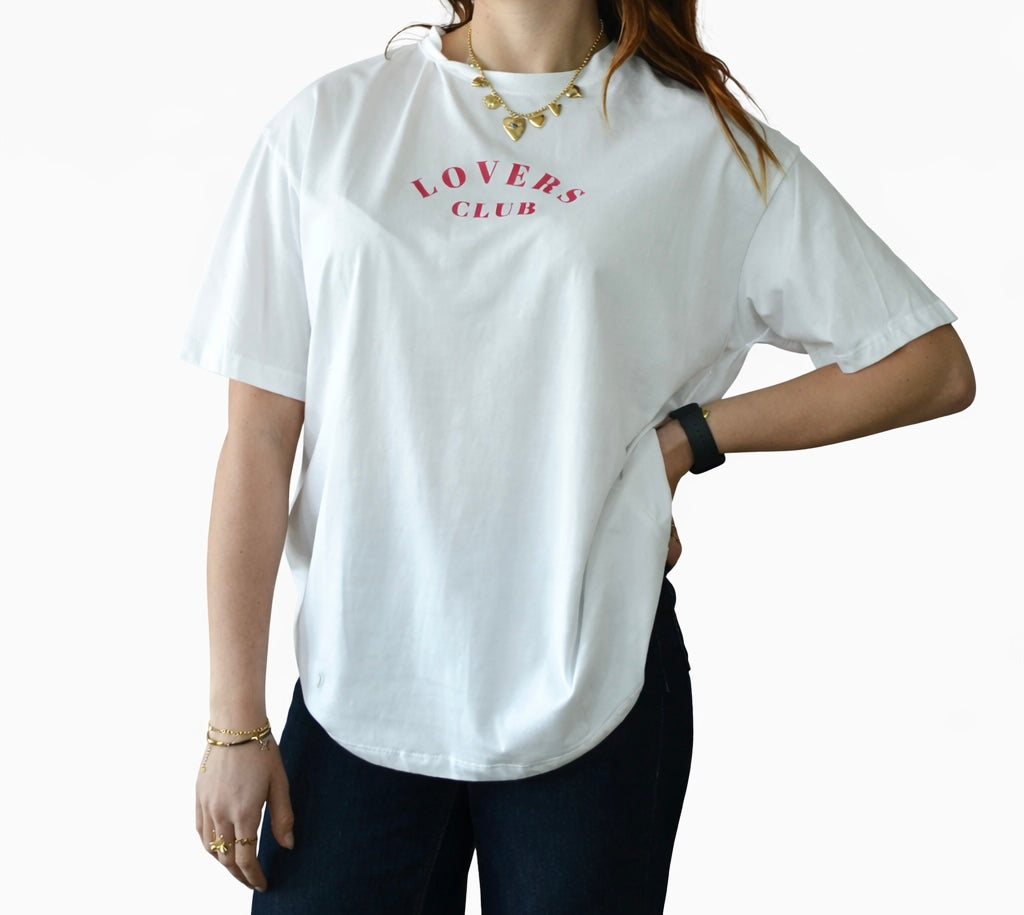 Oversized shirt met tekst