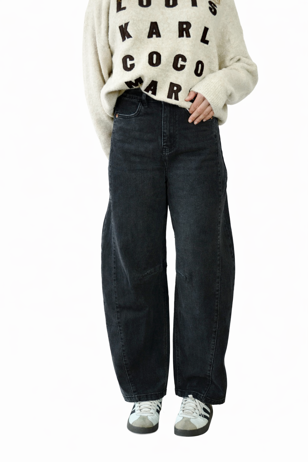 Balloon jeans met hoge taille