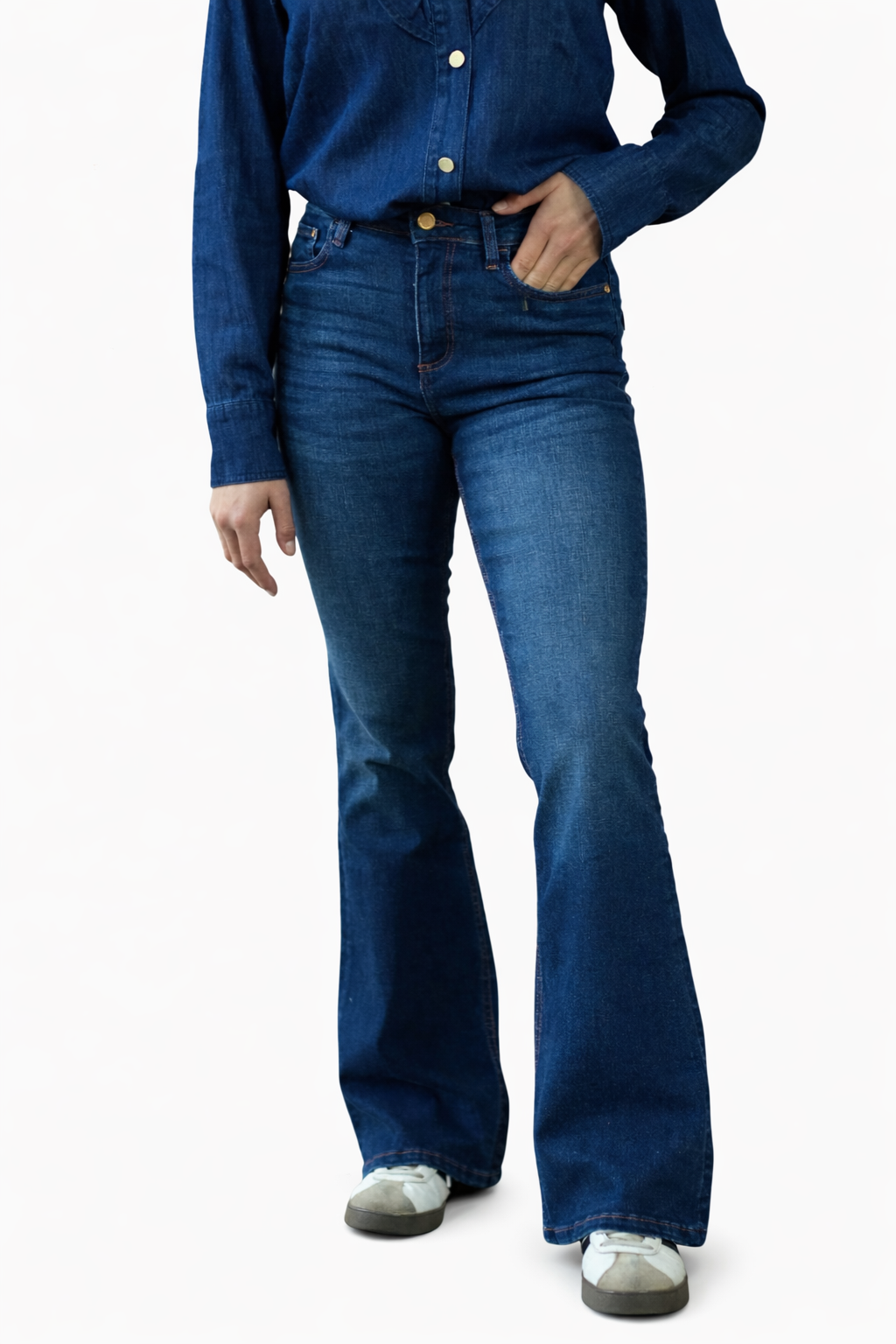 Flared jeans met hoge taille