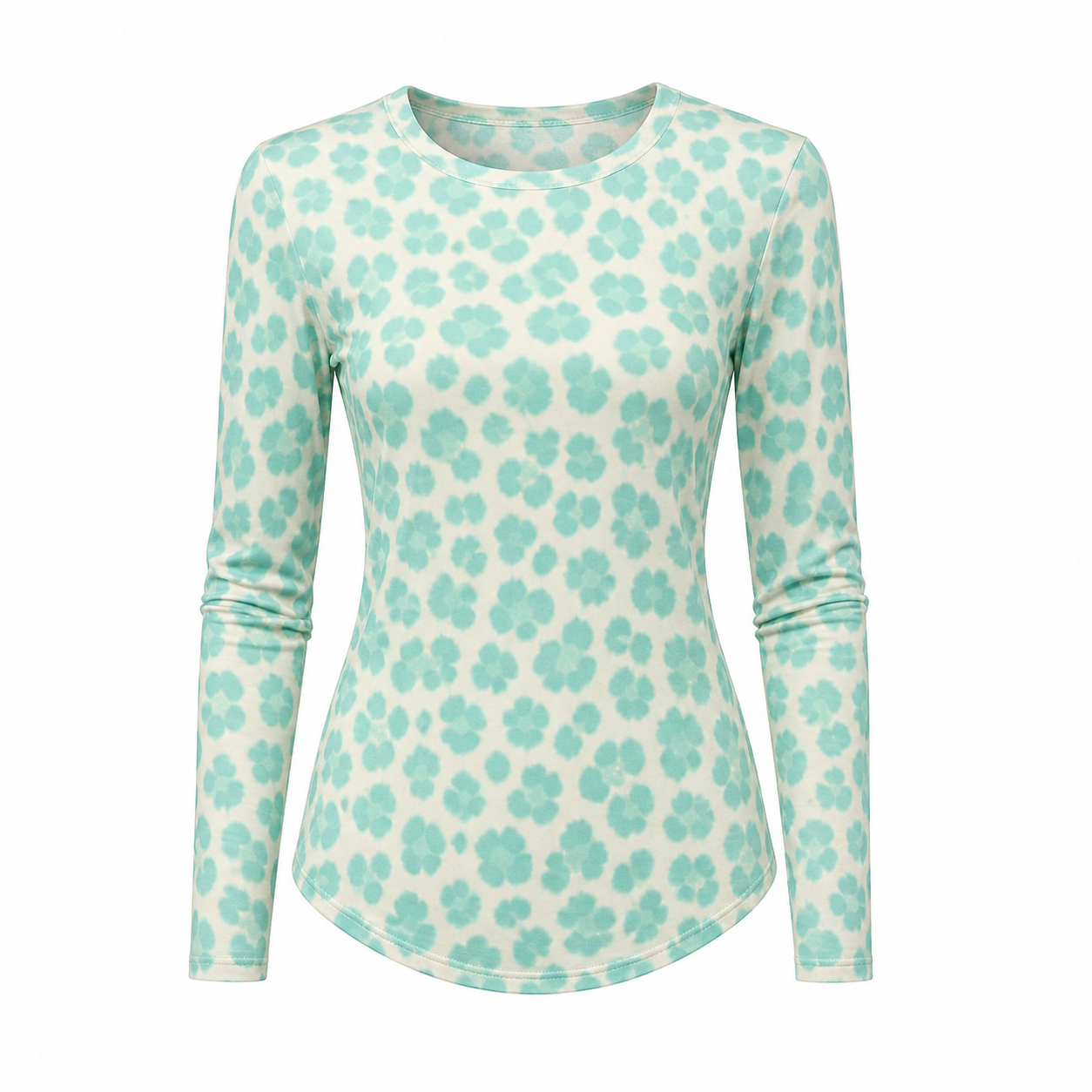 Cashmere top blauwe panterprint