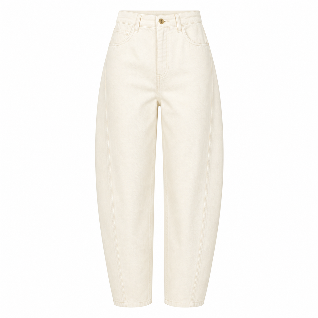 Tracy barrel jeans beige