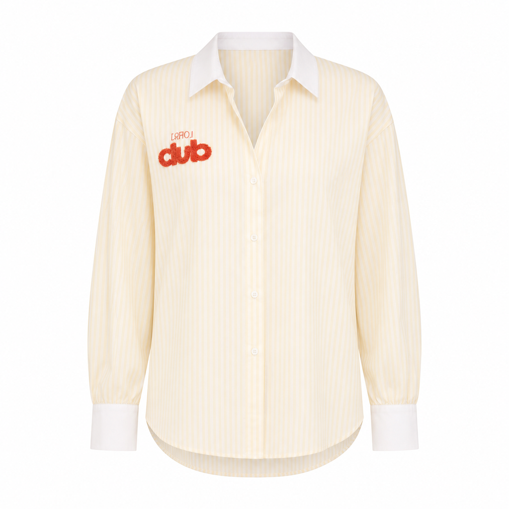 Mae geel/ wit blouse