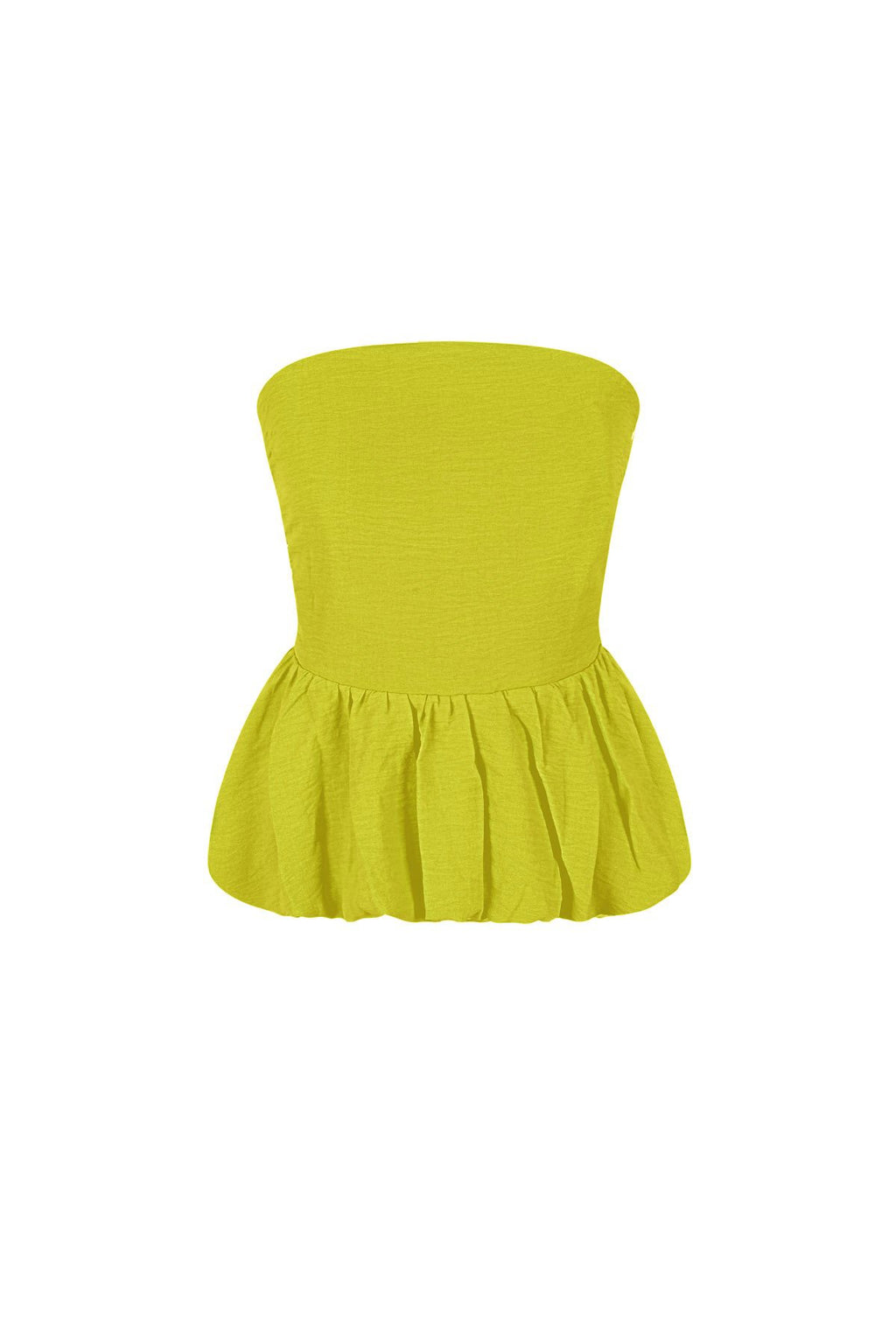 Strapless top groen