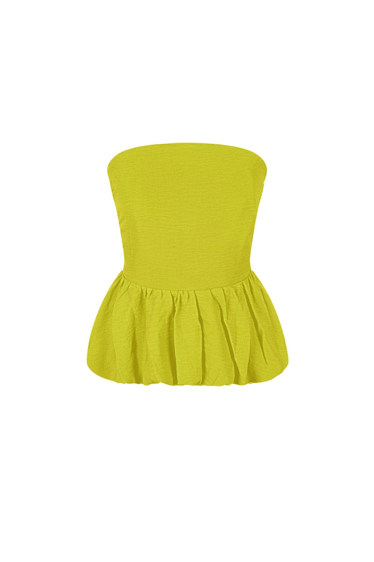 Strapless top groen