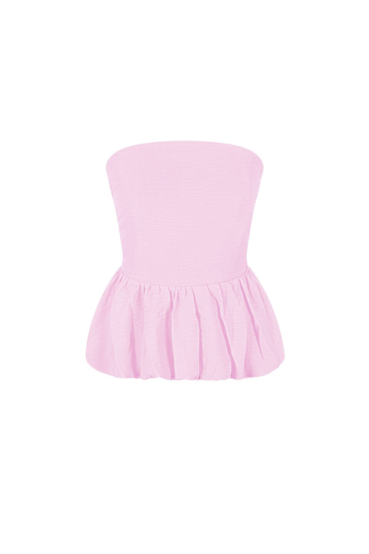 Strapless top roze