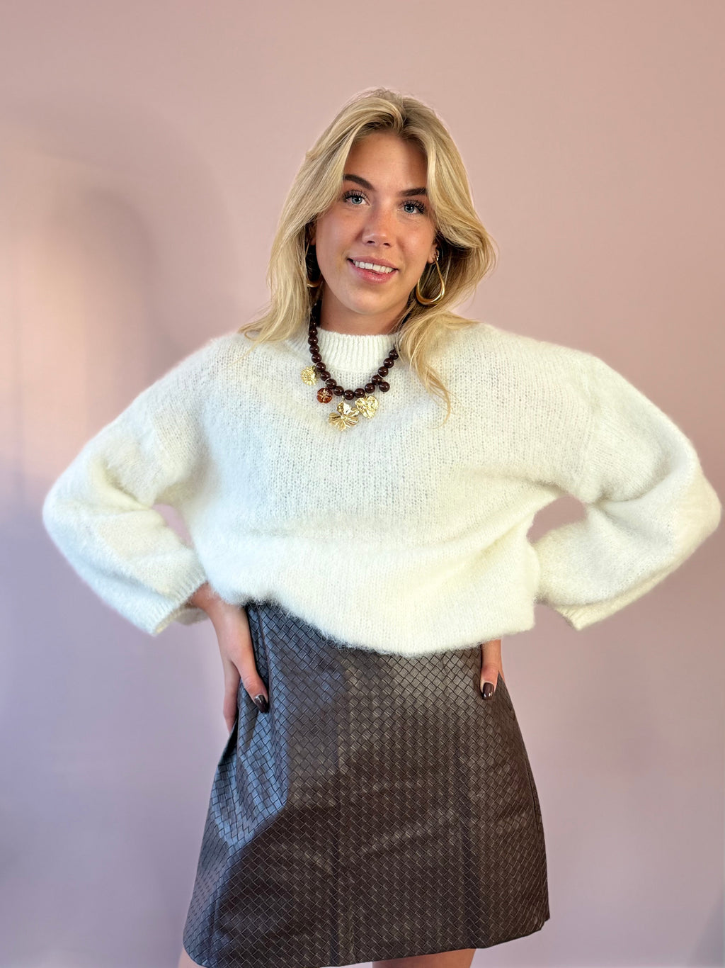 Trui met wijde mouwen