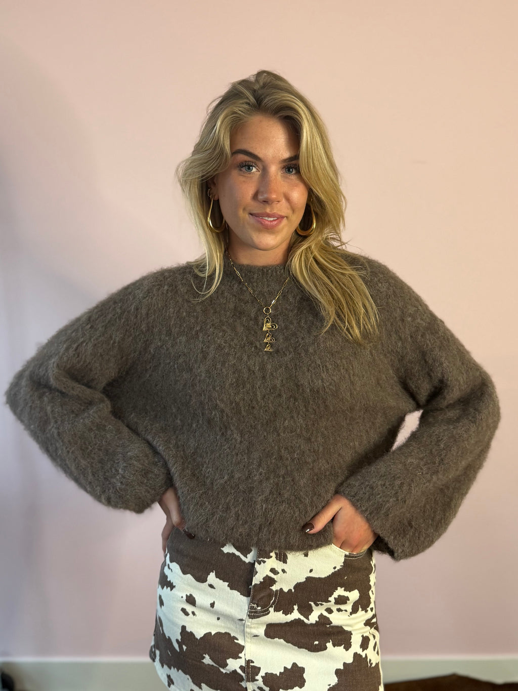 Trui met wijde mouwen