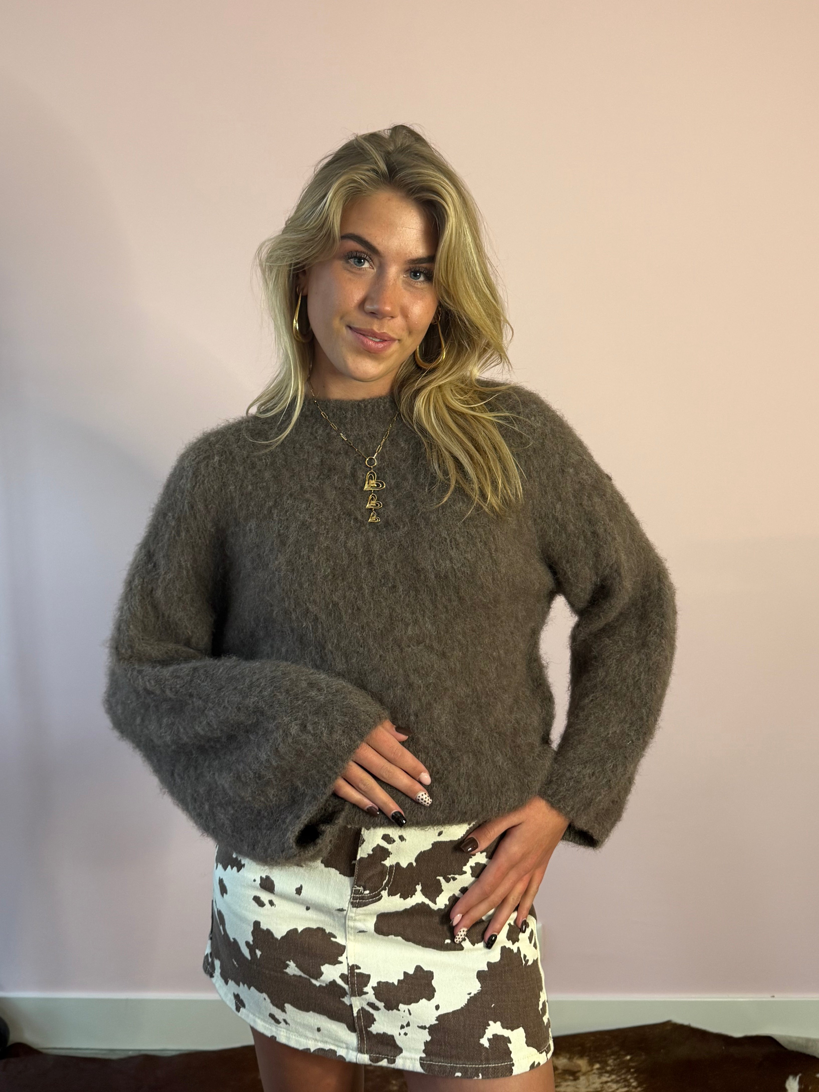 Trui met wijde mouwen